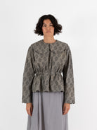 Cocoon Cocoon Block Print Shirt in Grey - COCOON COCOON at Worthwhile - shop TOP