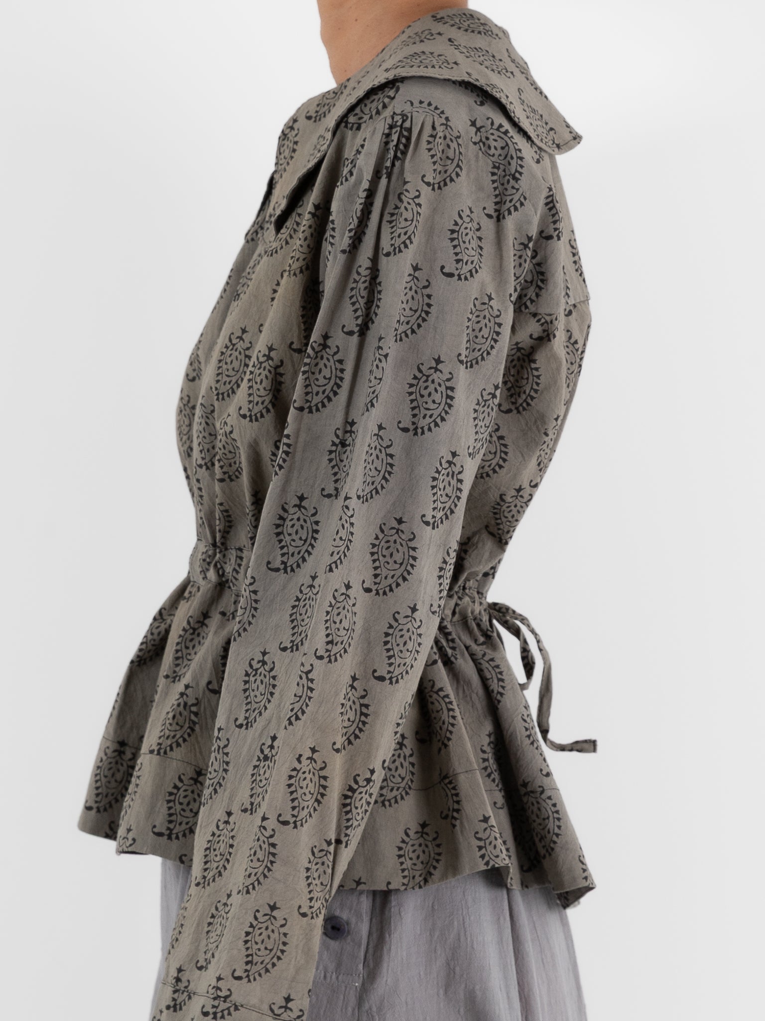 Cocoon Cocoon Block Print Shirt in Grey - COCOON COCOON at Worthwhile - shop TOP