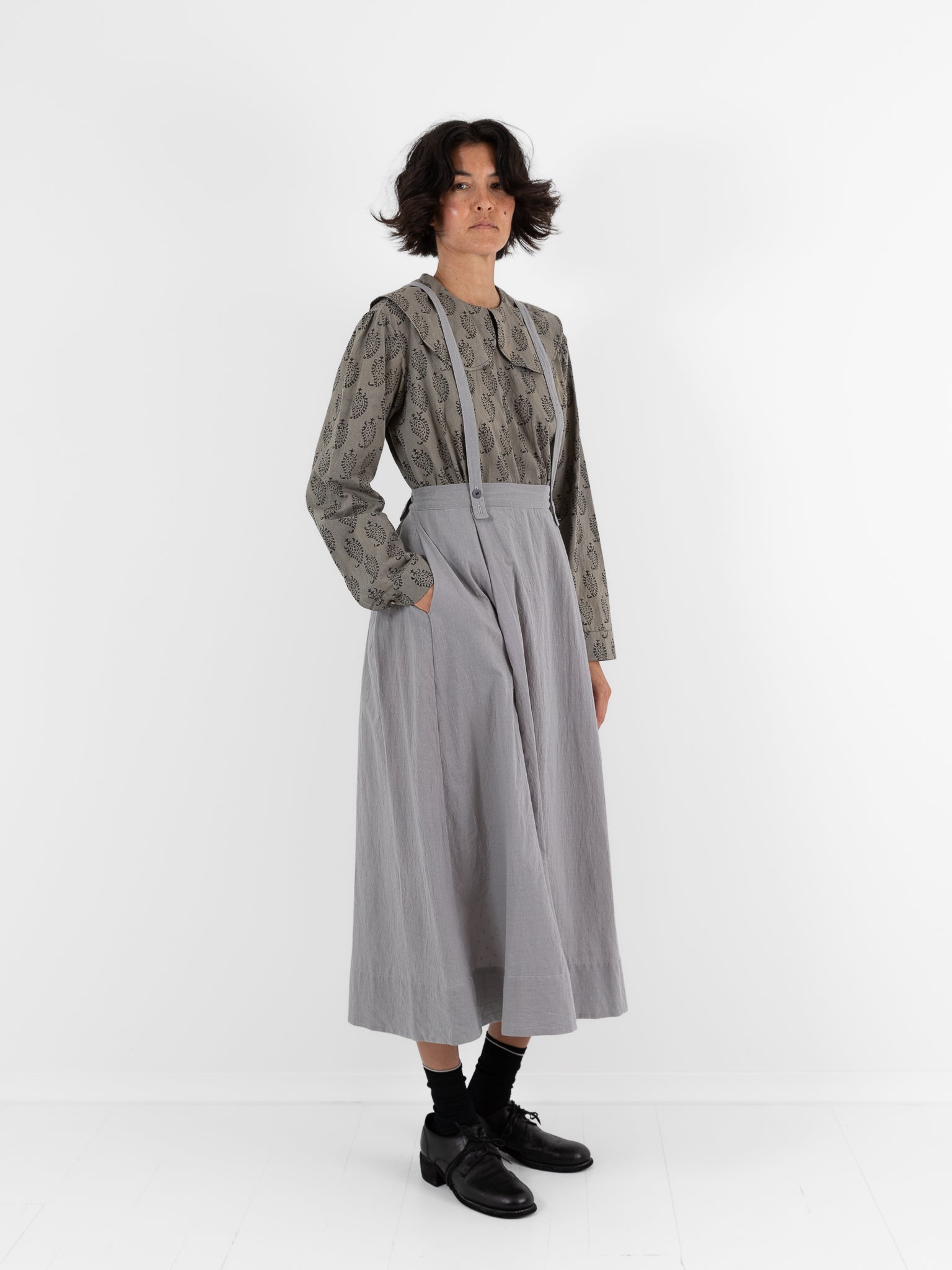 Cocoon Cocoon Swiss Dot Skirt in Grey - COCOON COCOON at Worthwhile - shop SKIRT