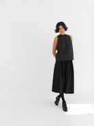 Der Antagonist Sleeveless Shirt 7 in Dark Stripe - DER ANTAGONIST at Worthwhile - shop TOP