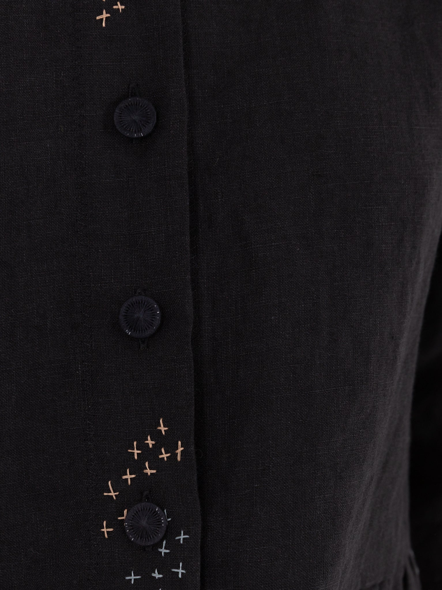 Der Antagonist Dress 20 in Black with Stitching - DER ANTAGONIST at Worthwhile - shop DRESS