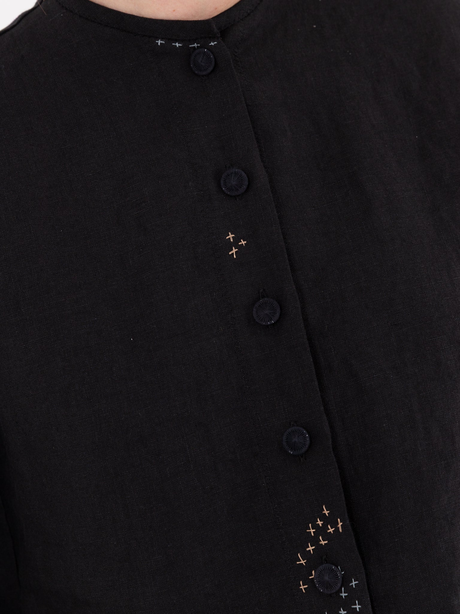 Der Antagonist Dress 20 in Black with Stitching - DER ANTAGONIST at Worthwhile - shop DRESS