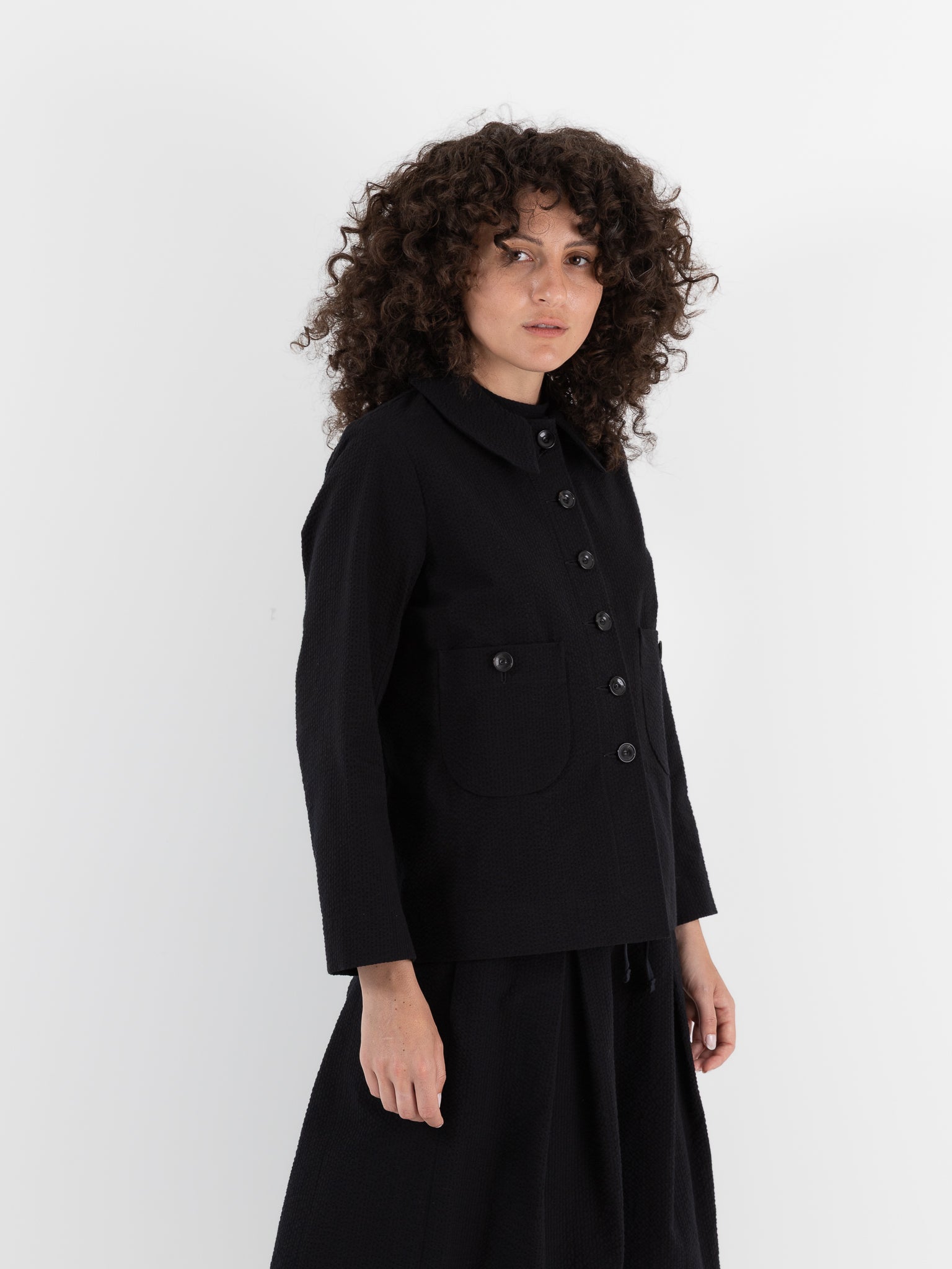 Der Antagonist Jacket in Black - DER ANTAGONIST at Worthwhile - shop JACKET