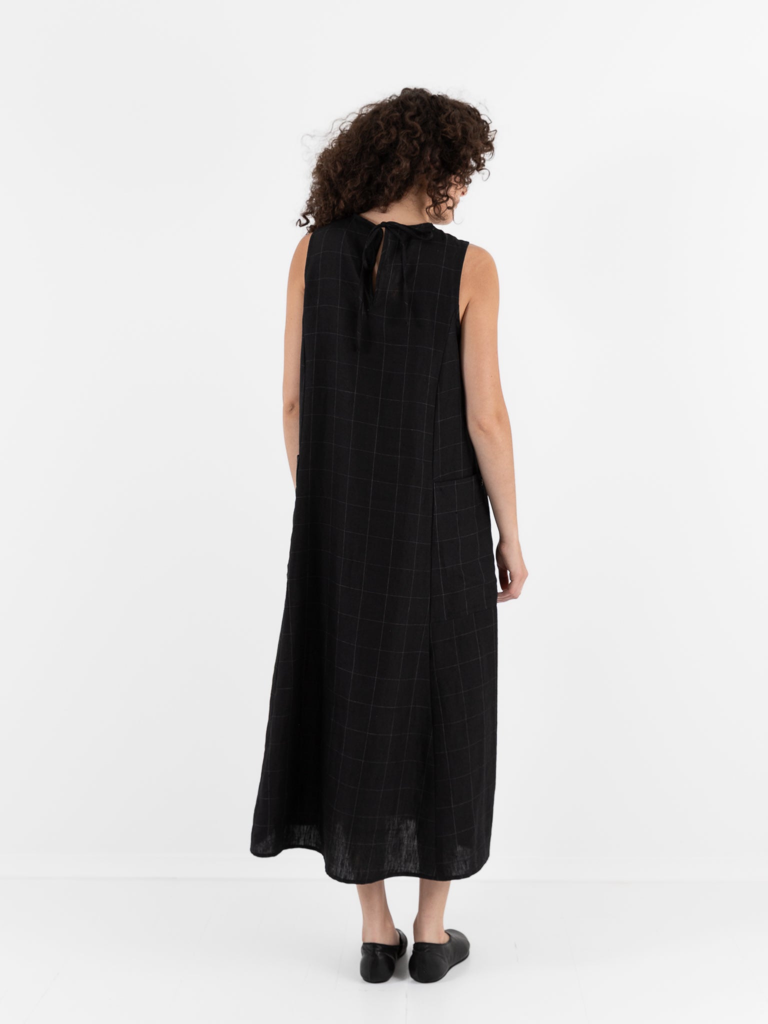 Der Antagonist Dress in Black Check - DER ANTAGONIST at Worthwhile - shop DRESS