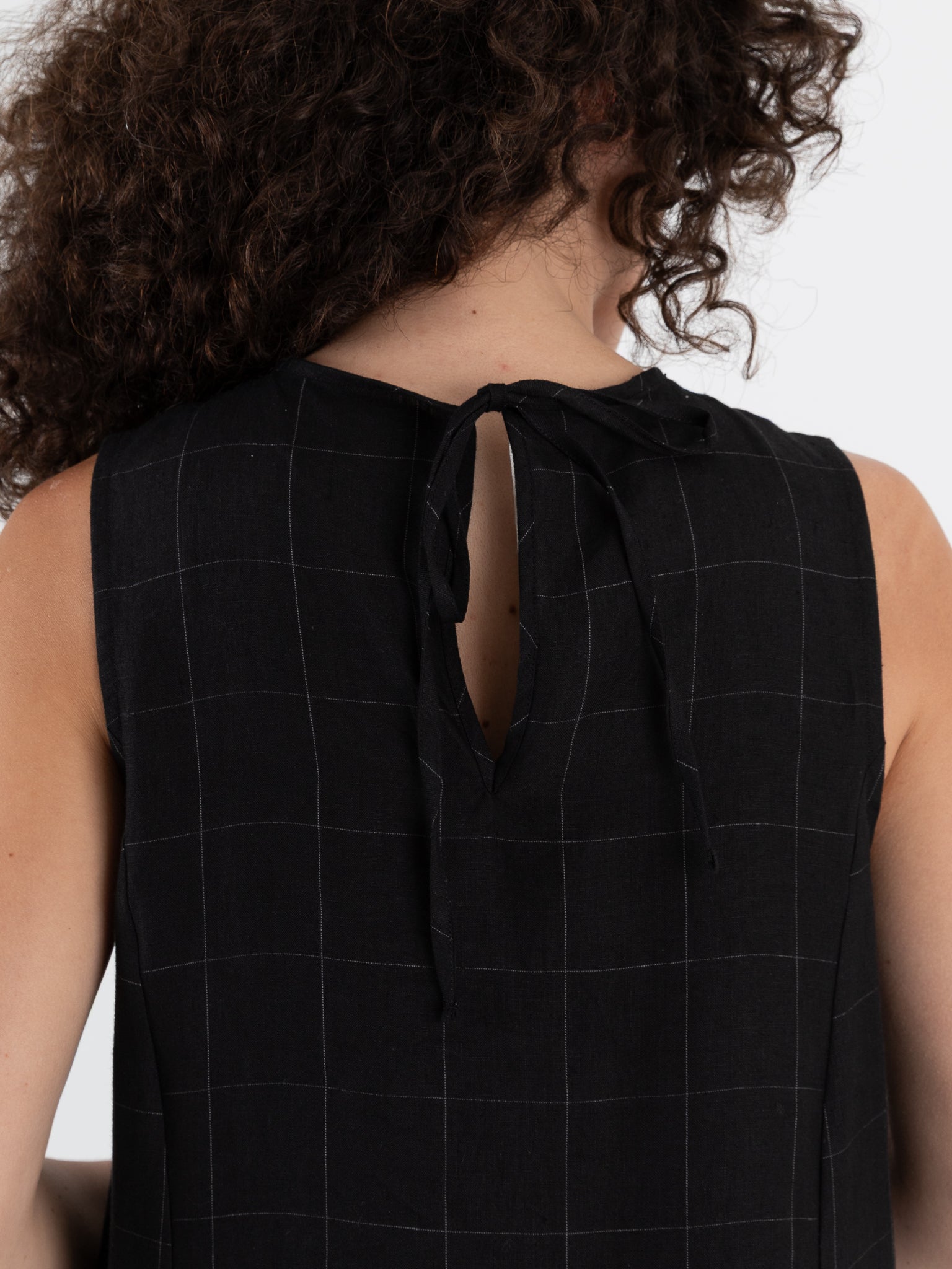 Der Antagonist Dress in Black Check - DER ANTAGONIST at Worthwhile - shop DRESS