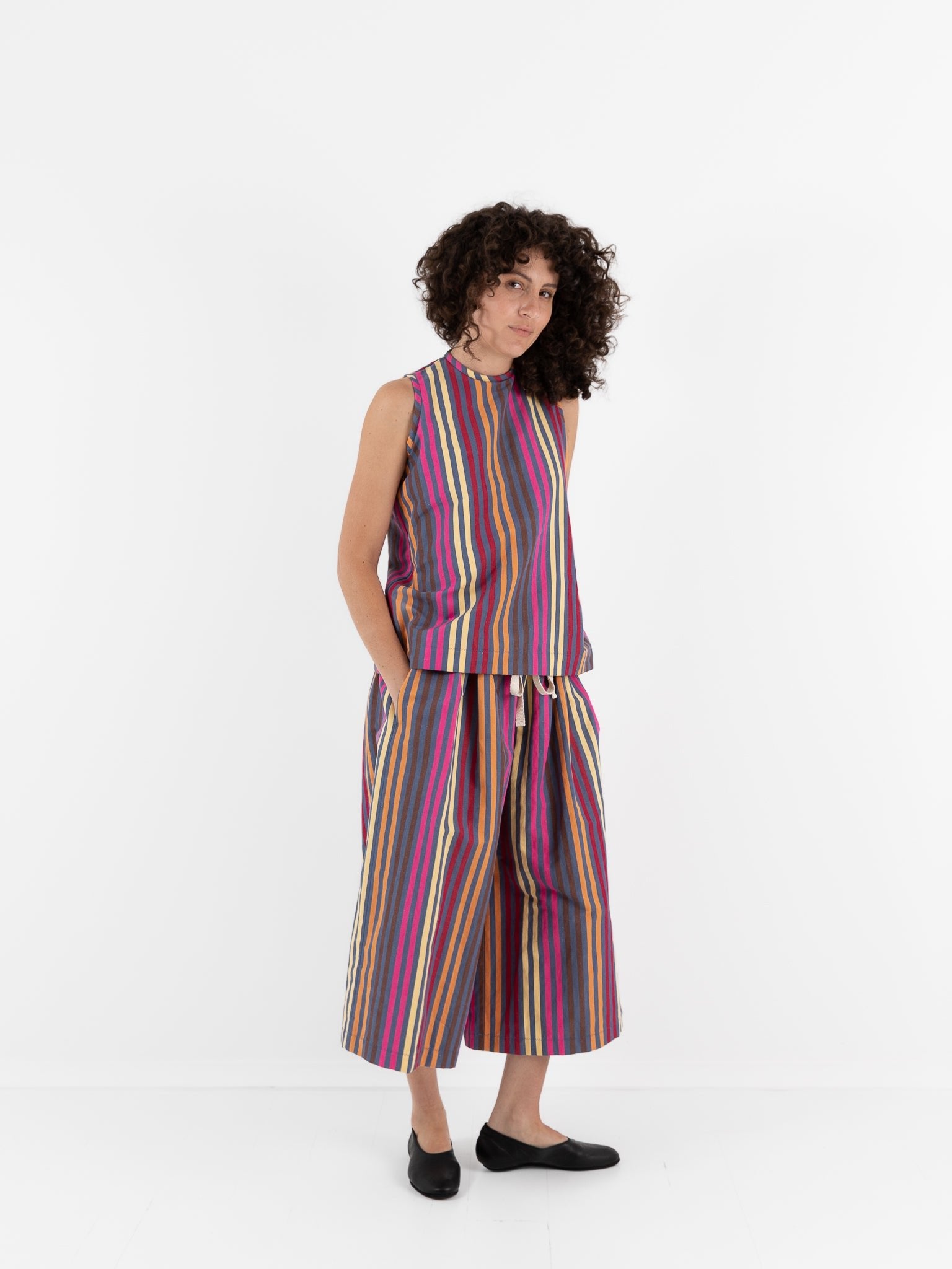 Der Antagonist Shirt in Stripe - DER ANTAGONIST at Worthwhile - shop TOP