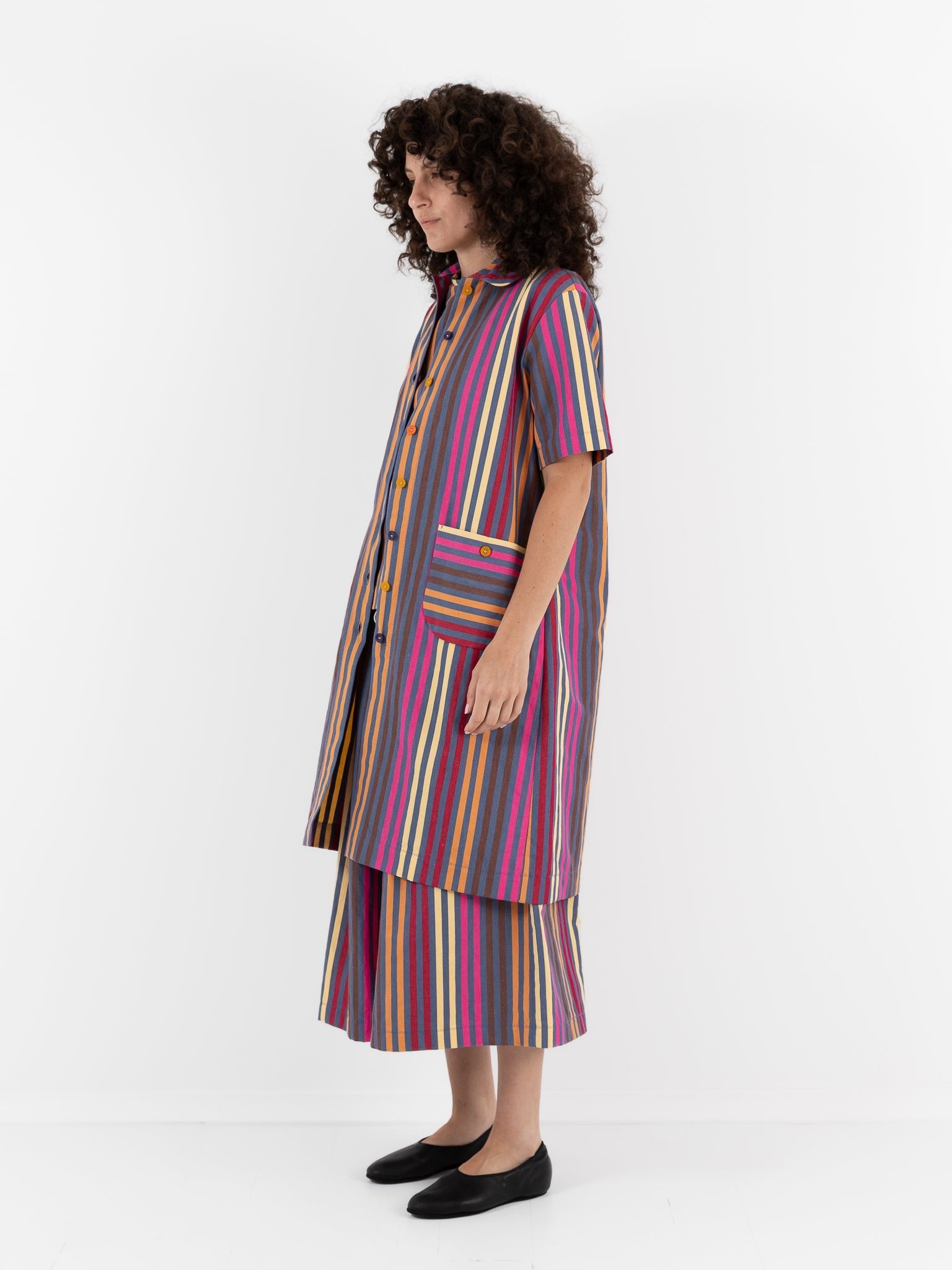 Der Antagonist Dress in Stripe - DER ANTAGONIST at Worthwhile - shop DRESS