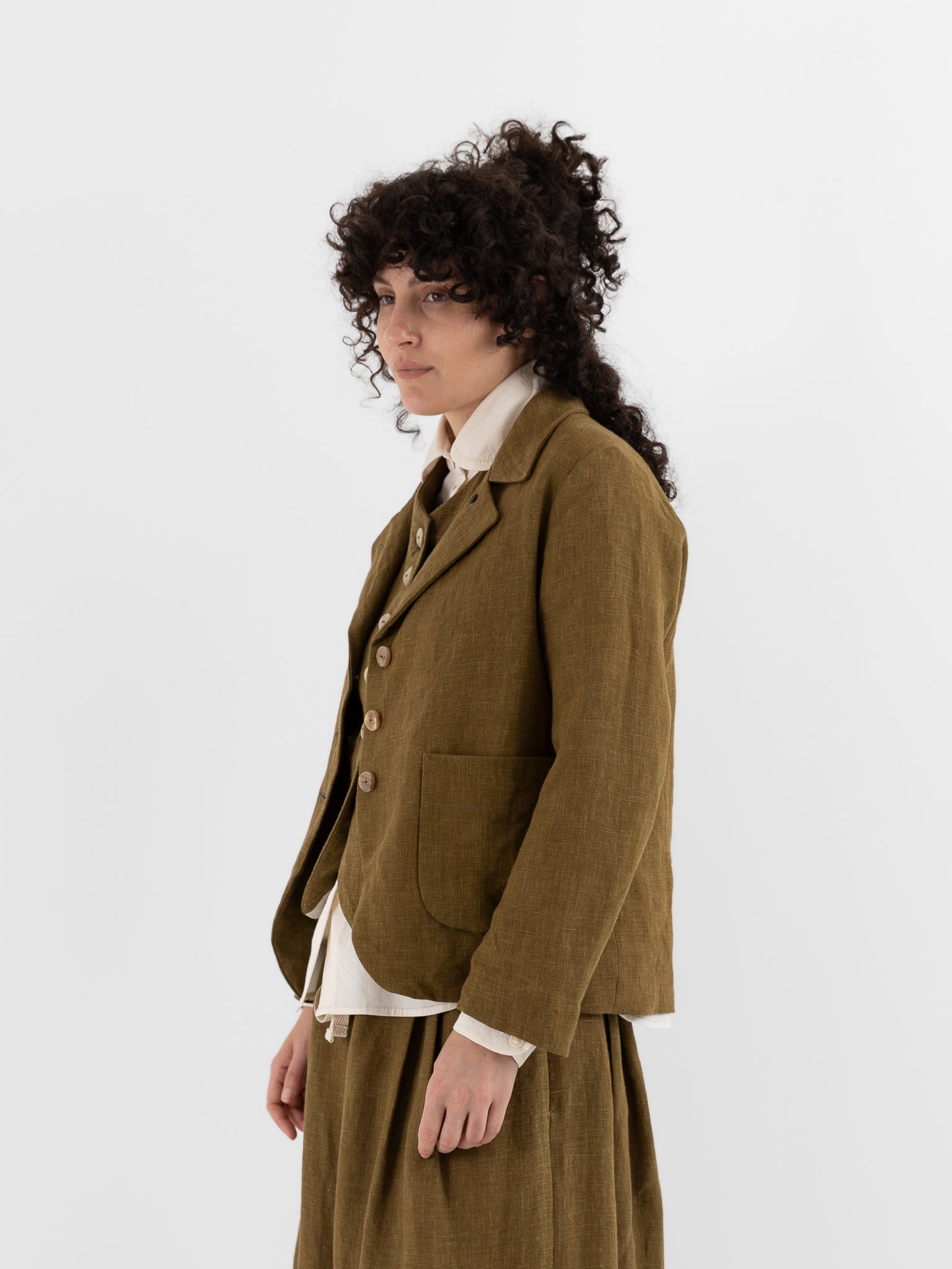 Der Antagonist Jacket in Fir Green - DER ANTAGONIST at Worthwhile - shop JACKET