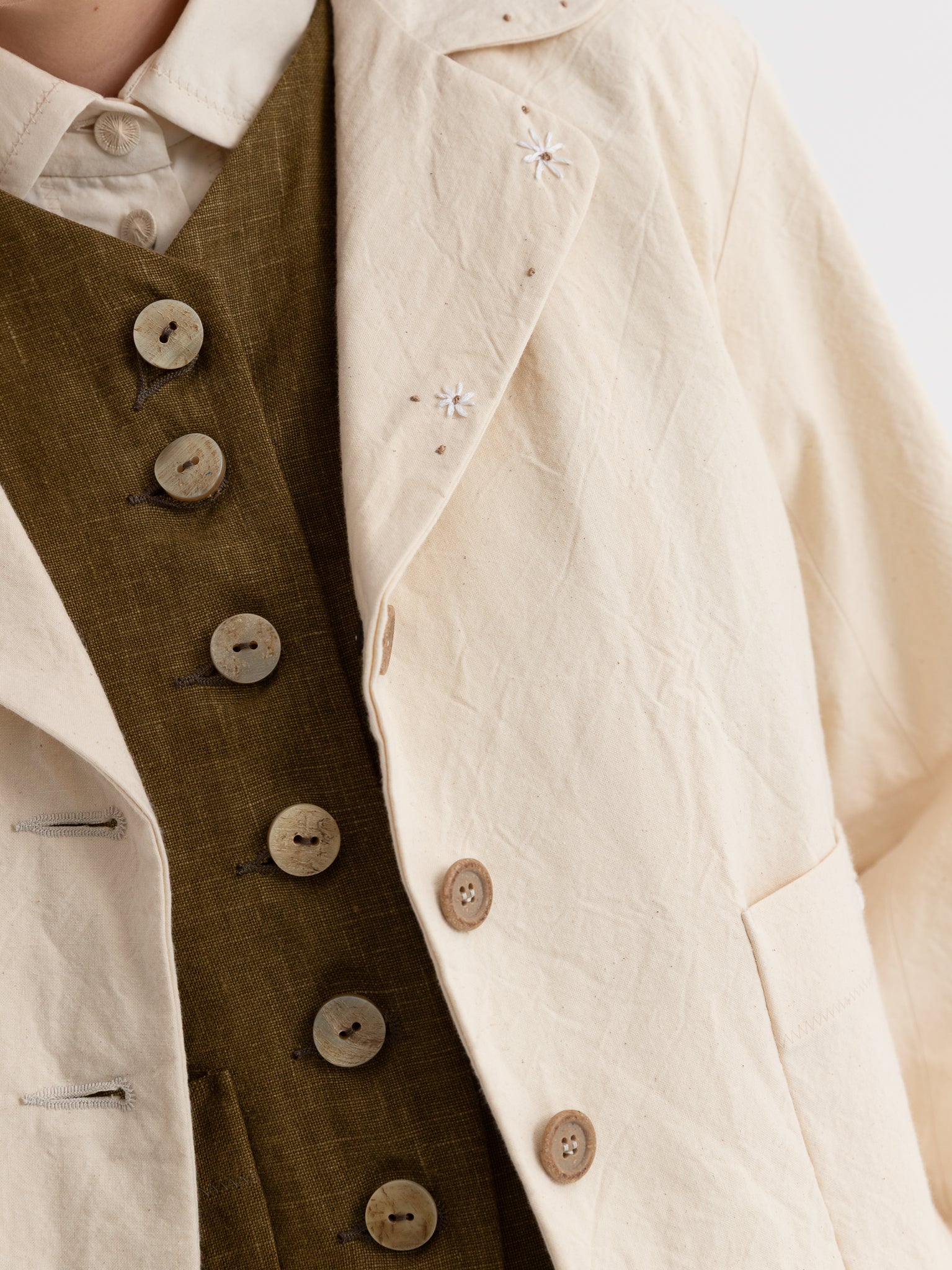 Der Antagonist Jacket in Natural - DER ANTAGONIST at Worthwhile - shop JACKET