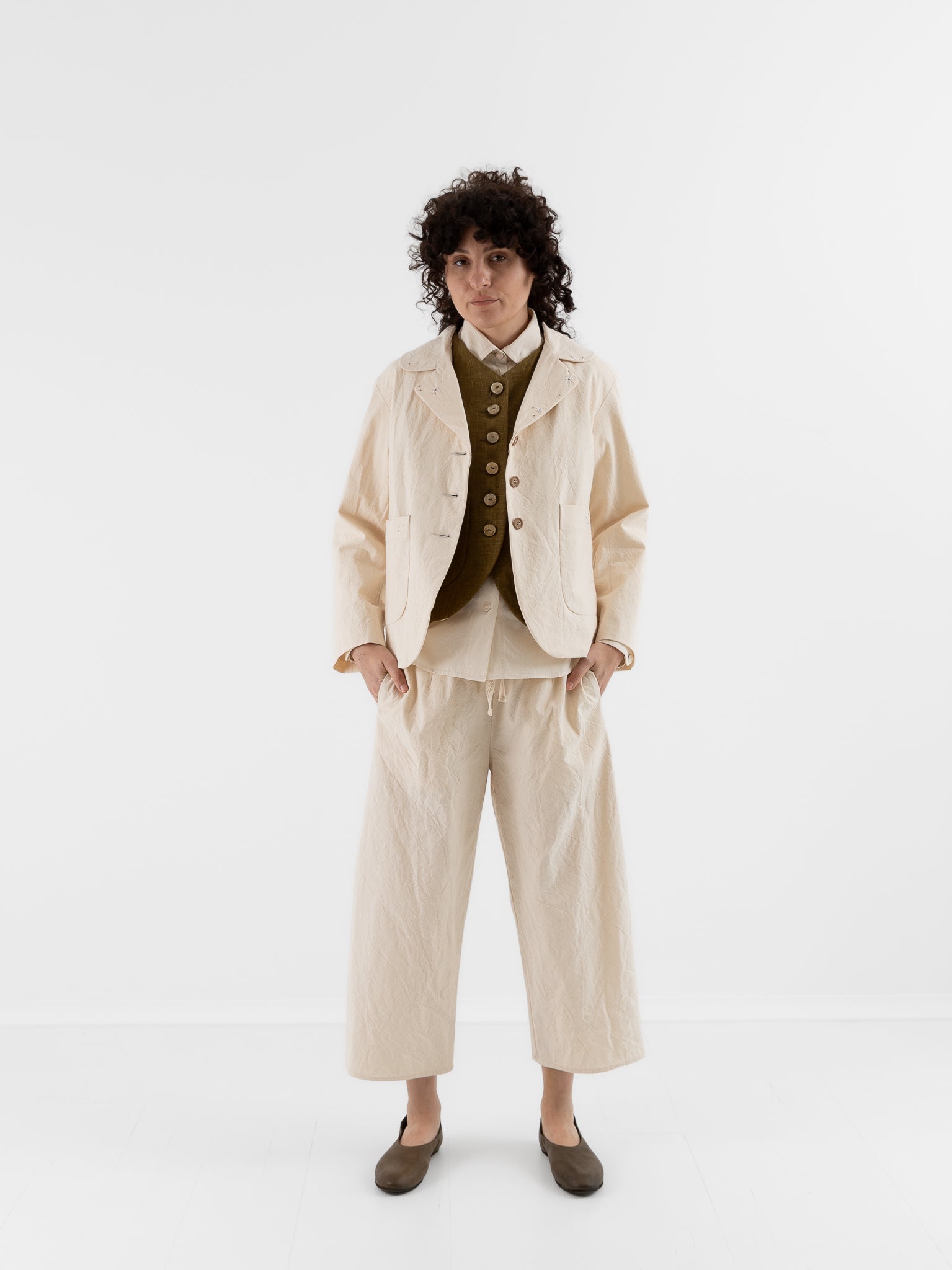 Der Antagonist Jacket in Natural - DER ANTAGONIST at Worthwhile - shop JACKET