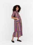 Der Antagonist Dress in Stripe - DER ANTAGONIST at Worthwhile - shop DRESS