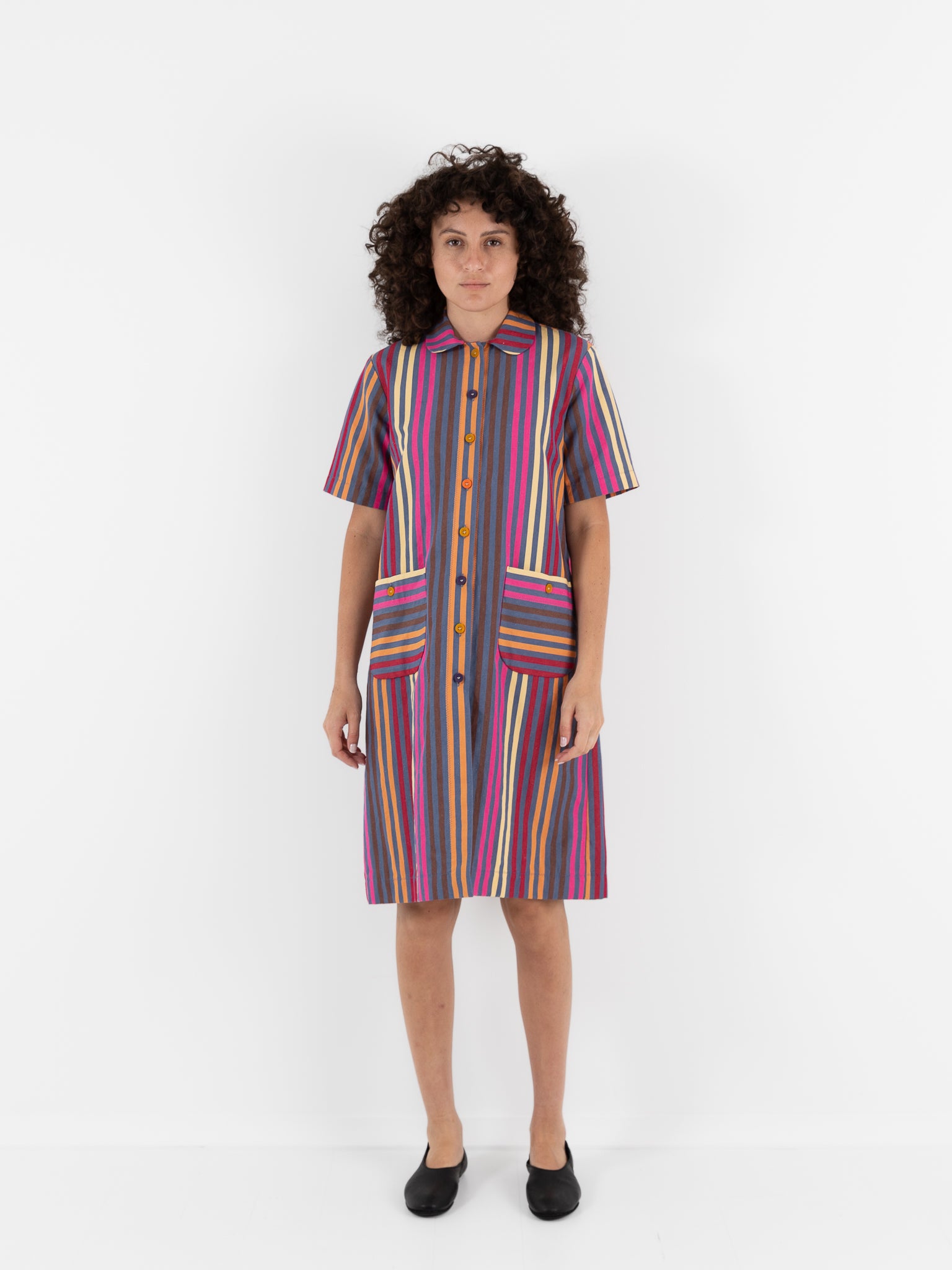 Der Antagonist Dress in Stripe - DER ANTAGONIST at Worthwhile - shop DRESS