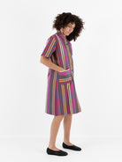 Der Antagonist Dress in Stripe - DER ANTAGONIST at Worthwhile - shop DRESS
