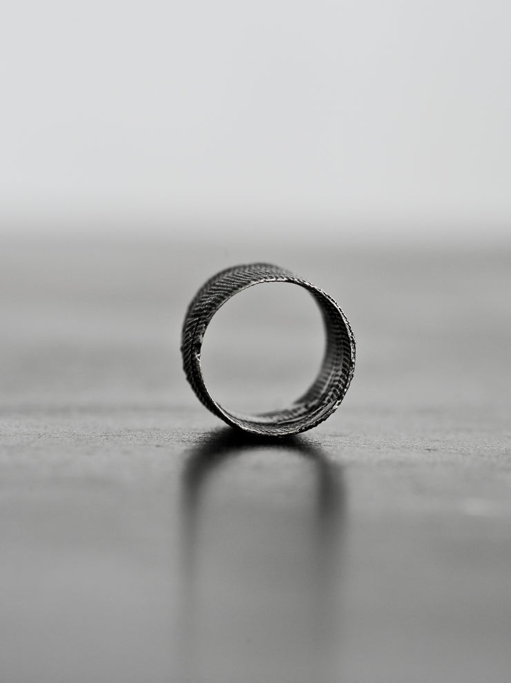 Detaj Bandage Ring VTGR02 in Black Silver - DETAJ at Worthwhile - shop RINGS