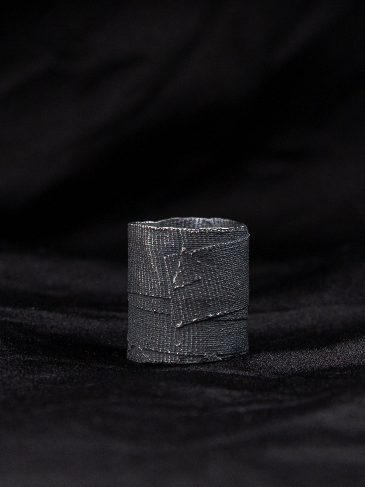 Detaj Bandage Ring VTGR02 in Black Silver - DETAJ at Worthwhile - shop RINGS