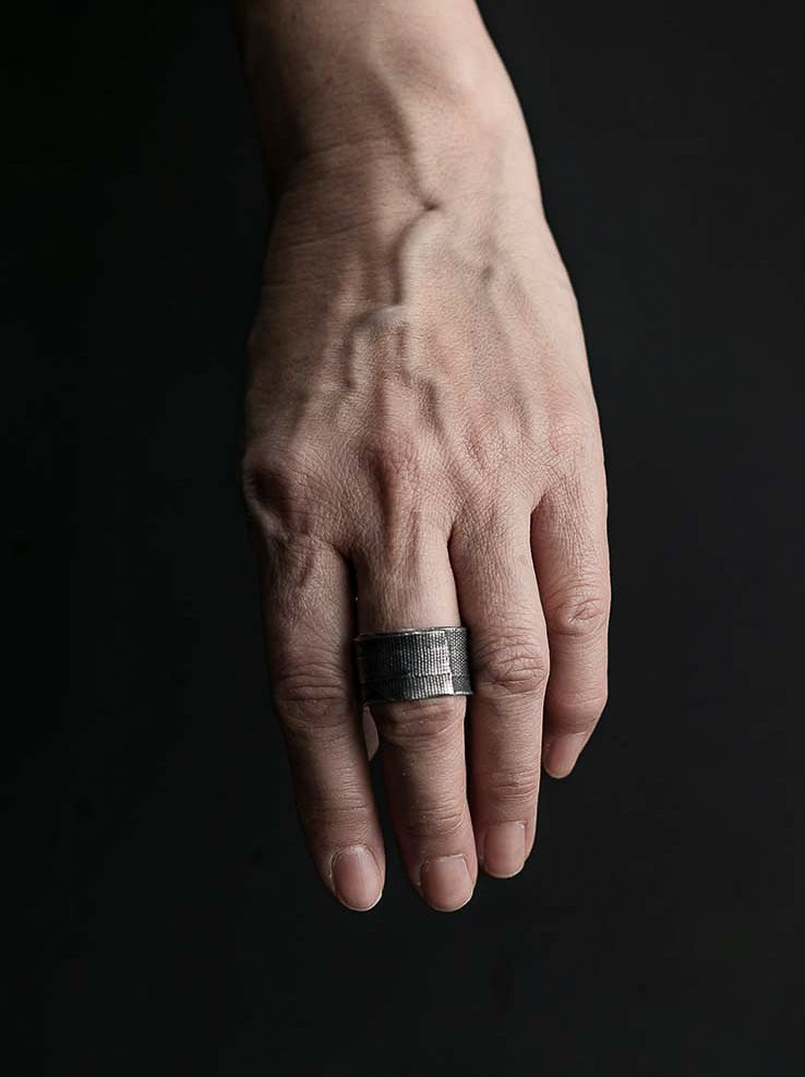 Detaj Bandage Ring VTGR02 in Vintage Silver - DETAJ at Worthwhile - shop RINGS