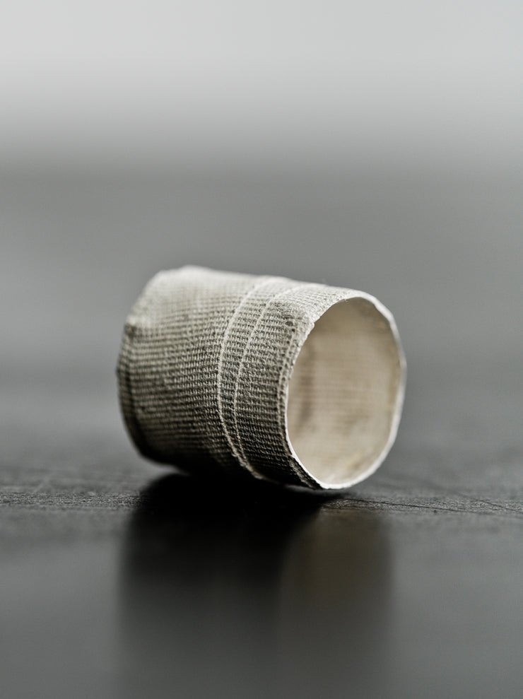 Detaj Bandage Ring VTGR02 in White Silver - DETAJ at Worthwhile - shop RINGS