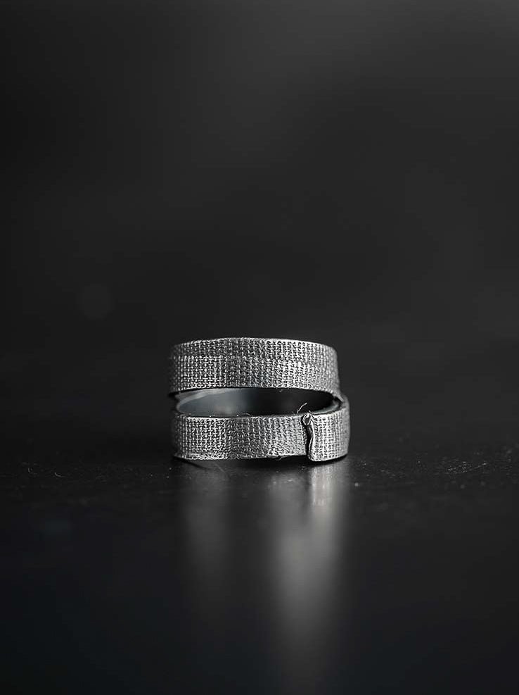 Detaj Bandage Ring VTGR05 in Vintage Silver - DETAJ at Worthwhile - shop RINGS