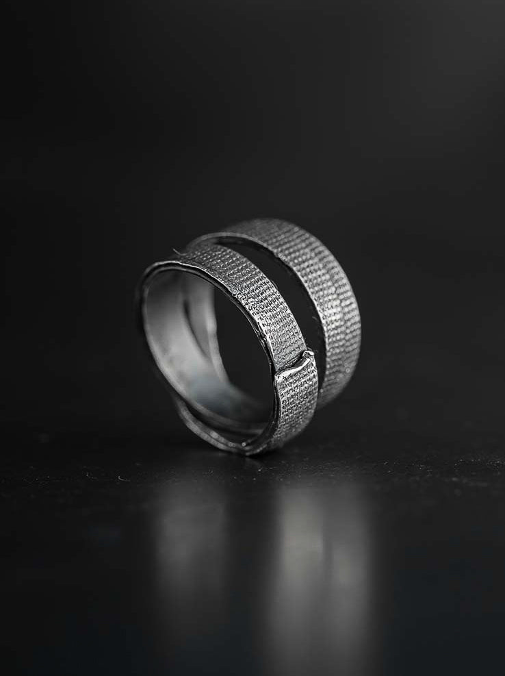 Detaj Bandage Ring VTGR05 in Vintage Silver - DETAJ at Worthwhile - shop RINGS
