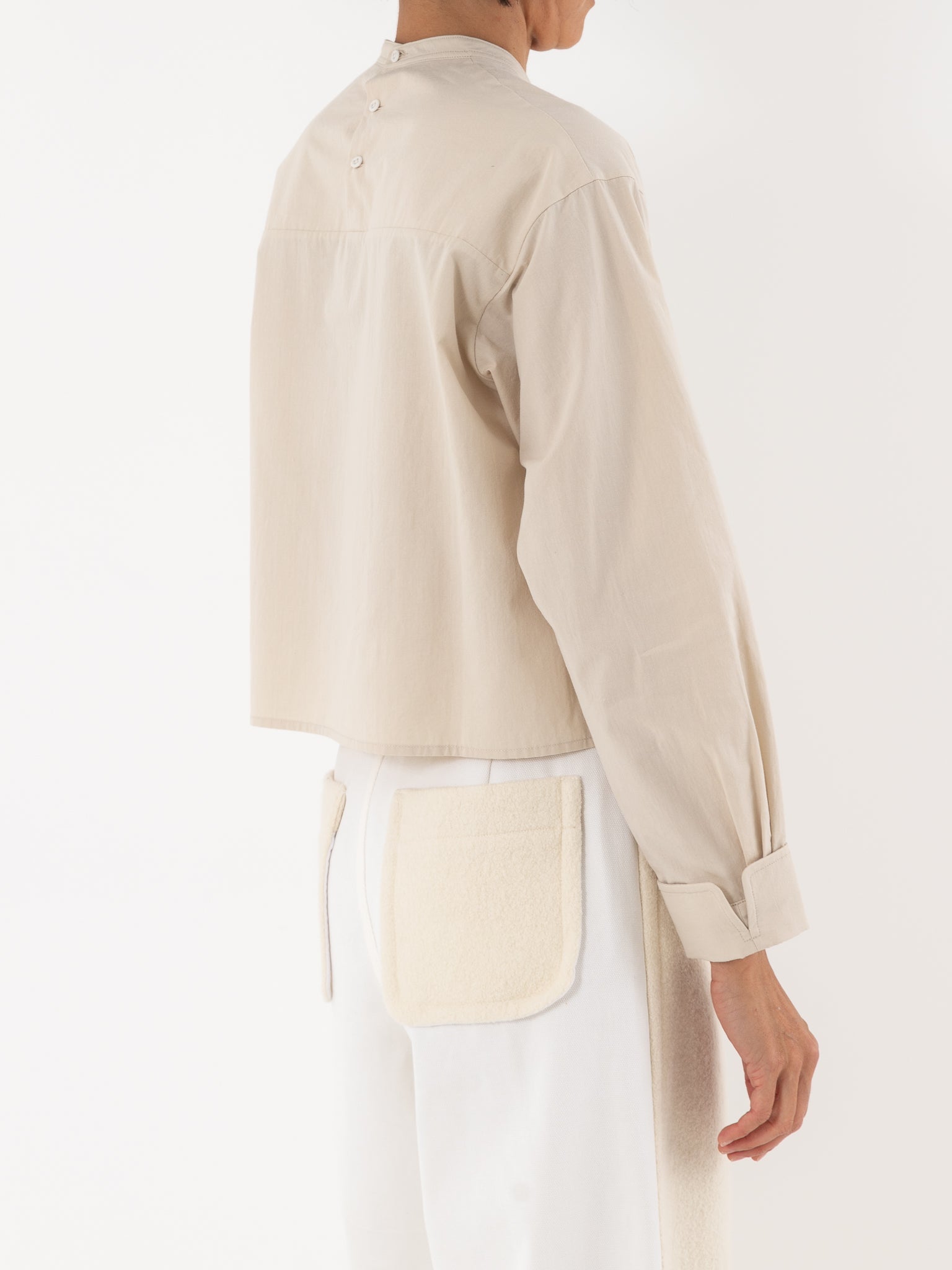 École De Curiosités Tao Shirt in Sand Beige - ECOLE DE CURIOSITES at Worthwhile - shop TOP