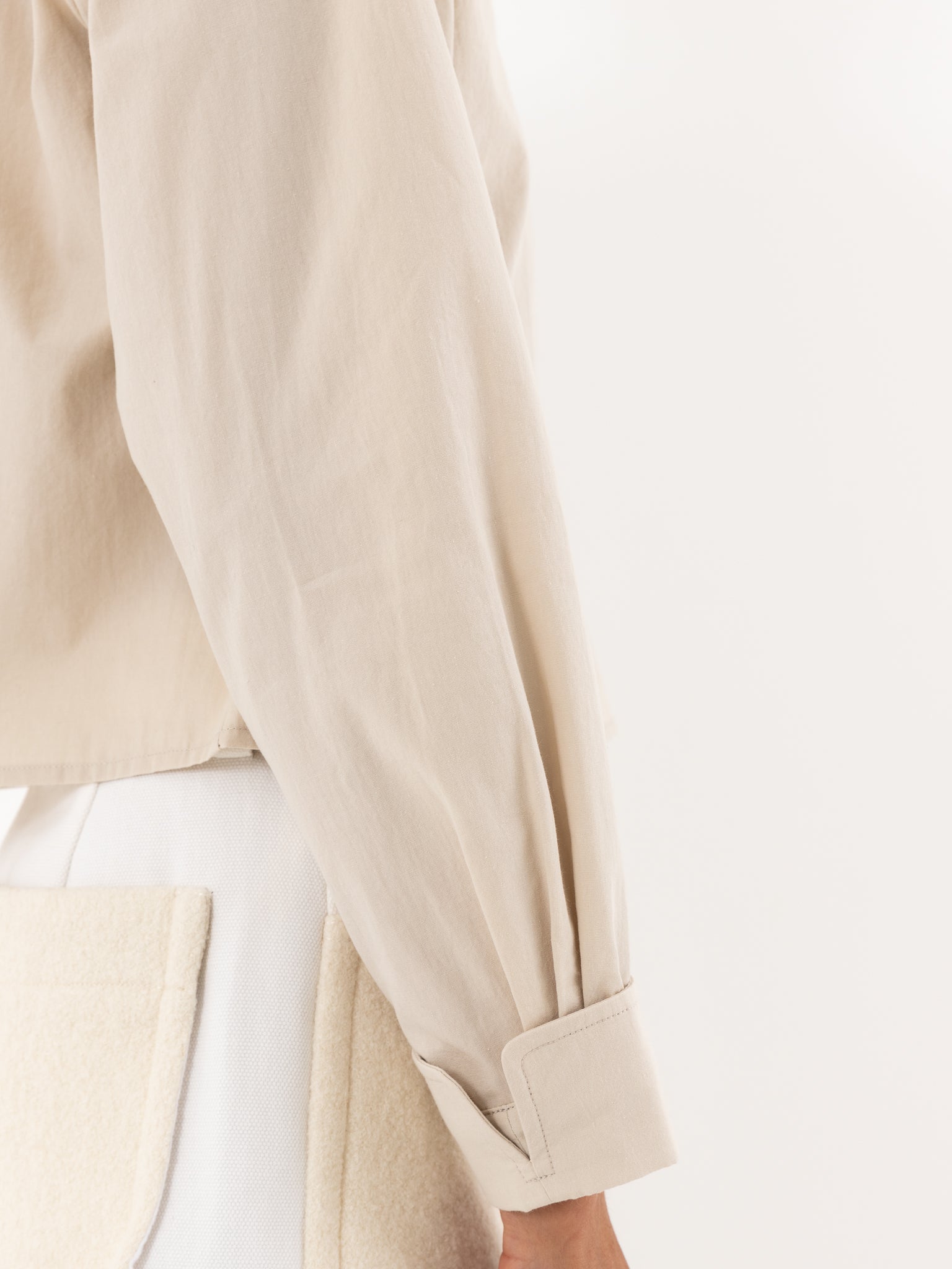 École De Curiosités Tao Shirt in Sand Beige - ECOLE DE CURIOSITES at Worthwhile - shop TOP