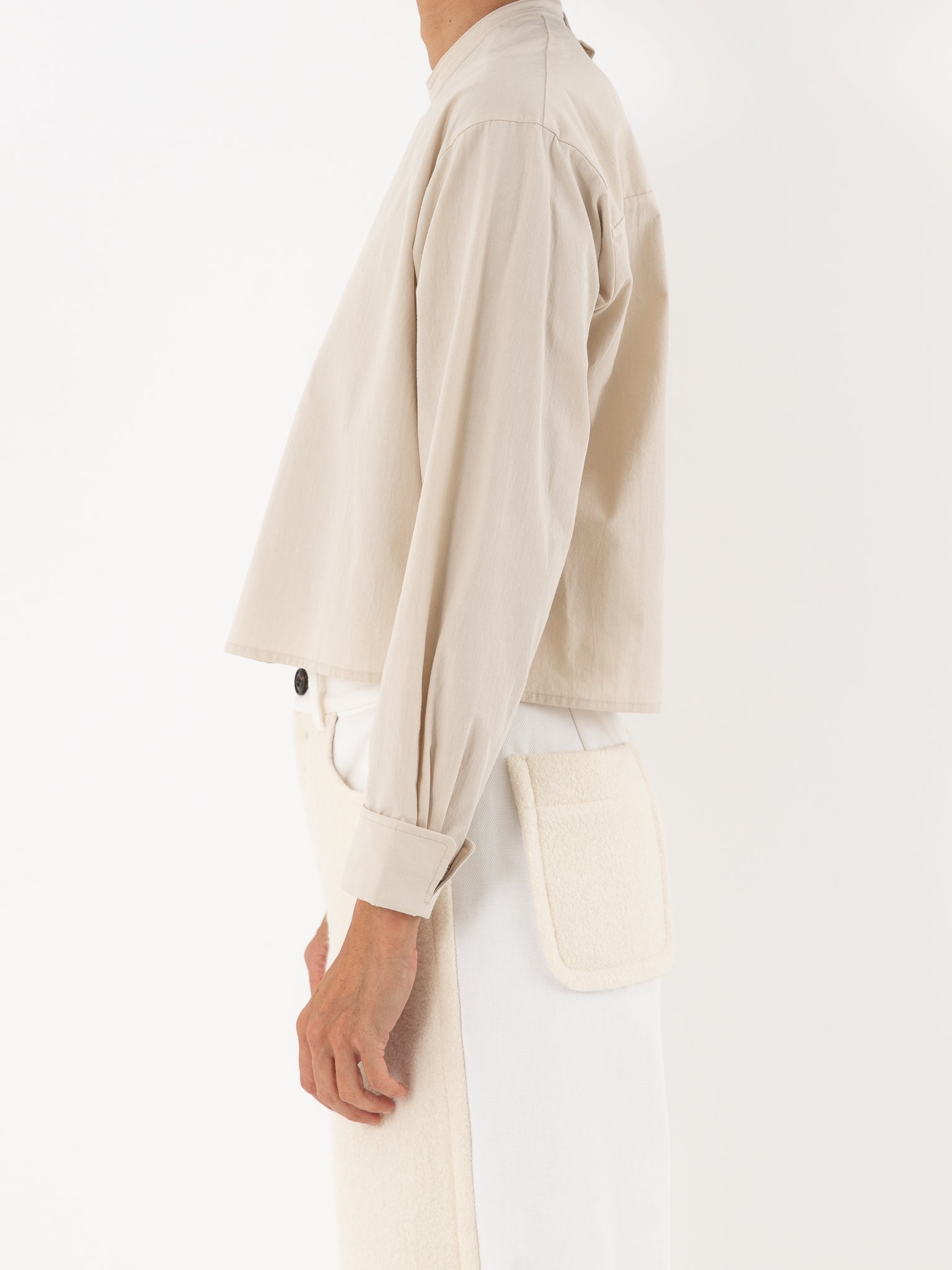 École De Curiosités Tao Shirt in Sand Beige - ECOLE DE CURIOSITES at Worthwhile - shop TOP