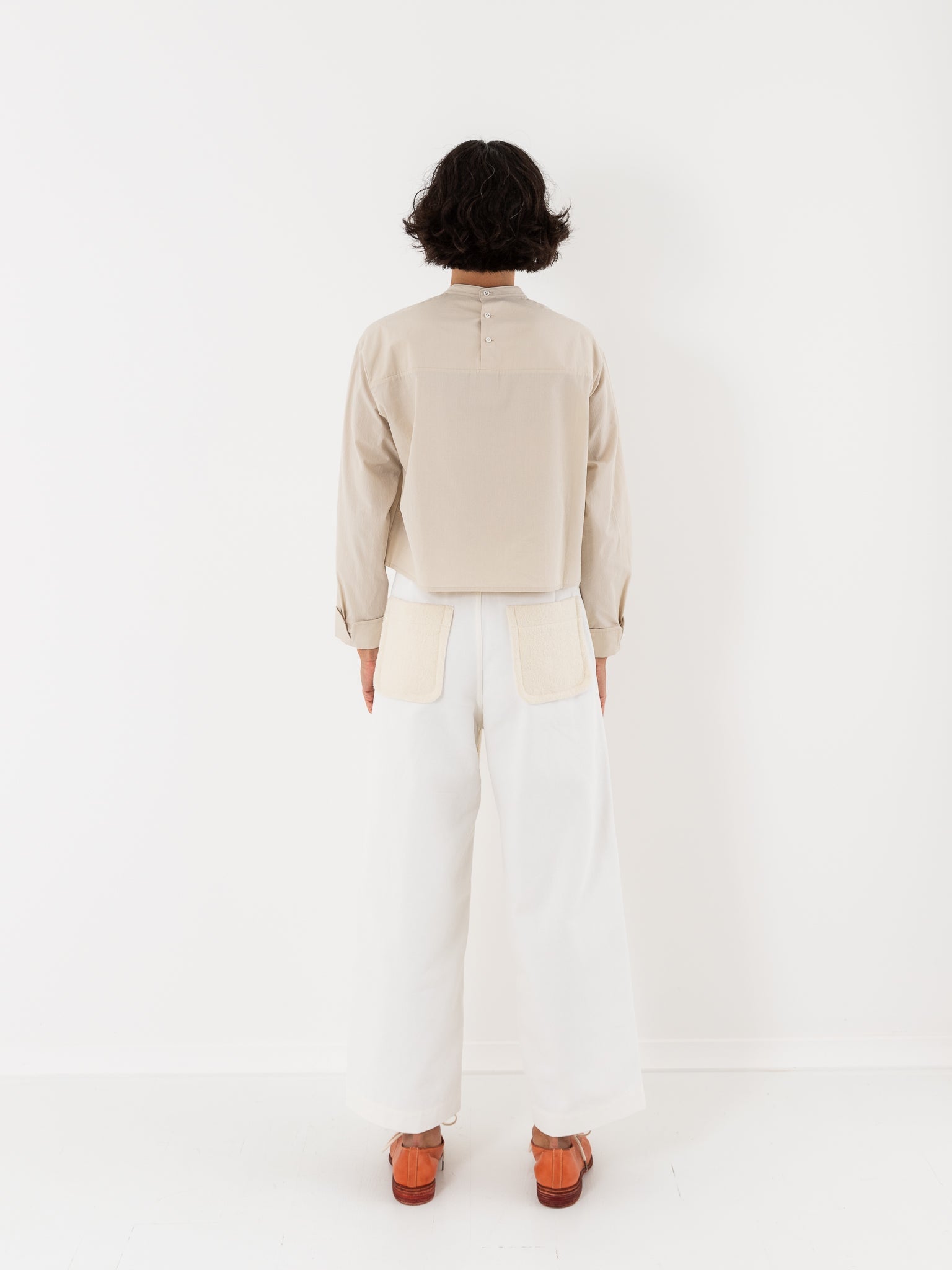 École De Curiosités Tao Shirt in Sand Beige - ECOLE DE CURIOSITES at Worthwhile - shop TOP