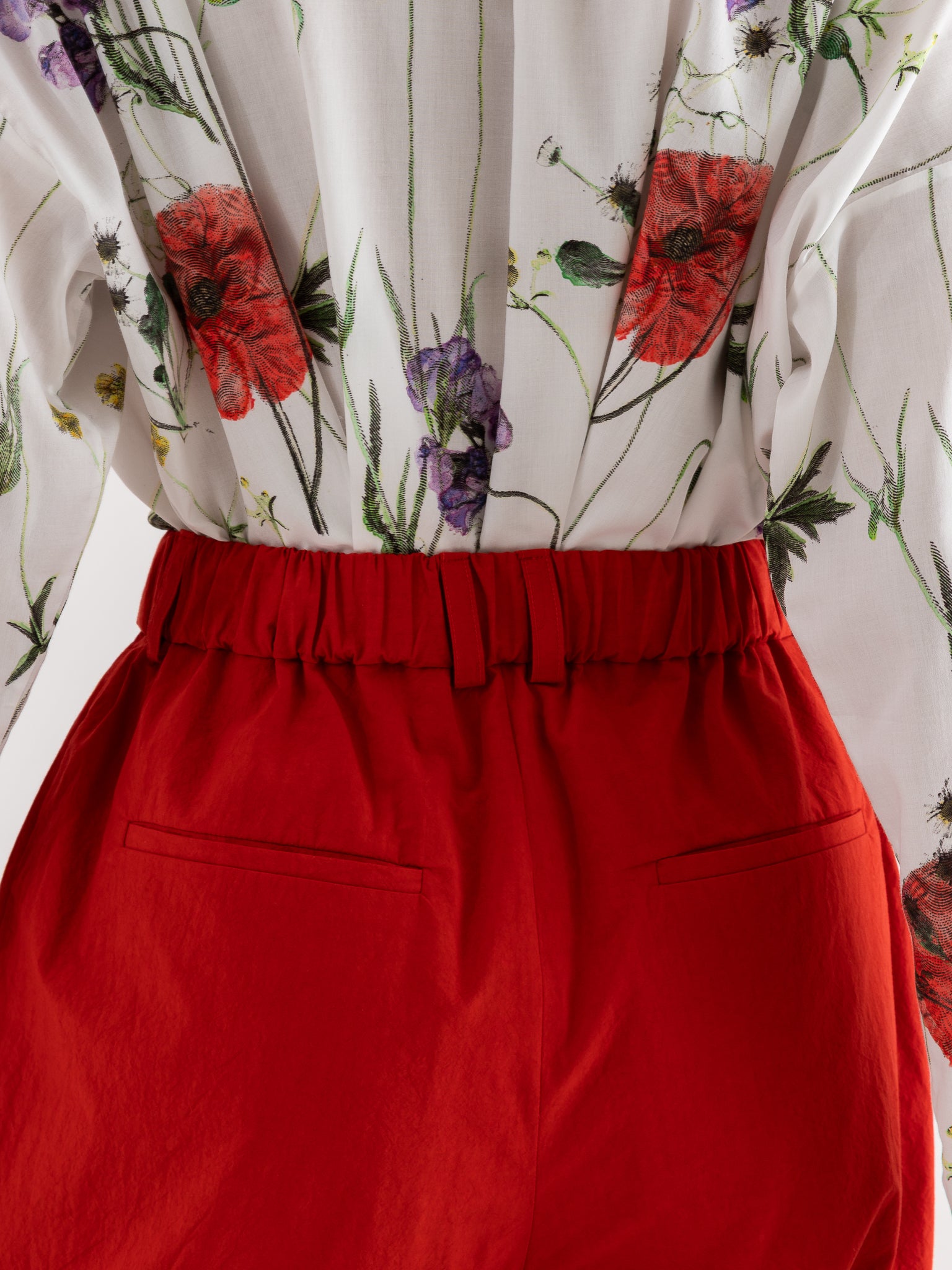 École De Curiosités Pat Pants in Red - ECOLE DE CURIOSITES at Worthwhile - shop PANT