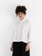 École De Curiosités Brigitte Shirt in Off White - ECOLE DE CURIOSITES at Worthwhile - shop TOP