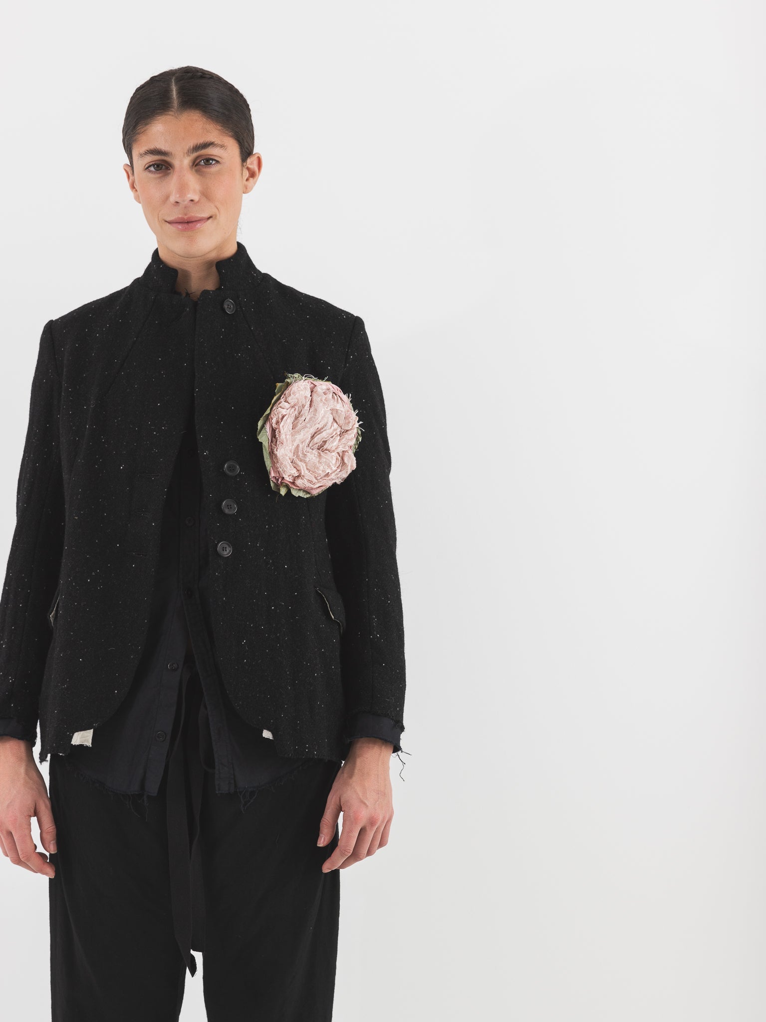 Elena Dawson 4X Hacking Jacket, Black Speckled Tweed - ELENA DAWSON at Worthwhile - shop JACKET