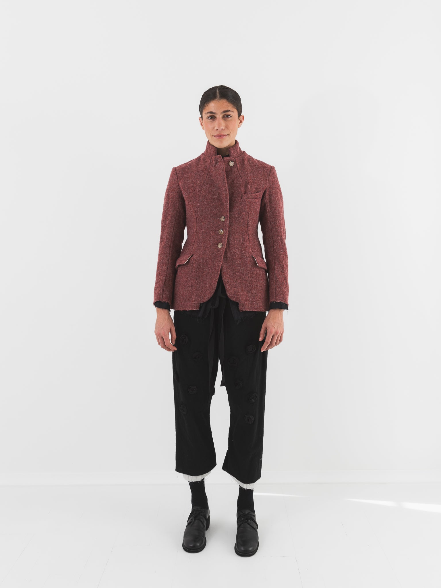 Elena Dawson 4X Hacking Jacket, Old Rose Tweed - ELENA DAWSON at Worthwhile - shop JACKET