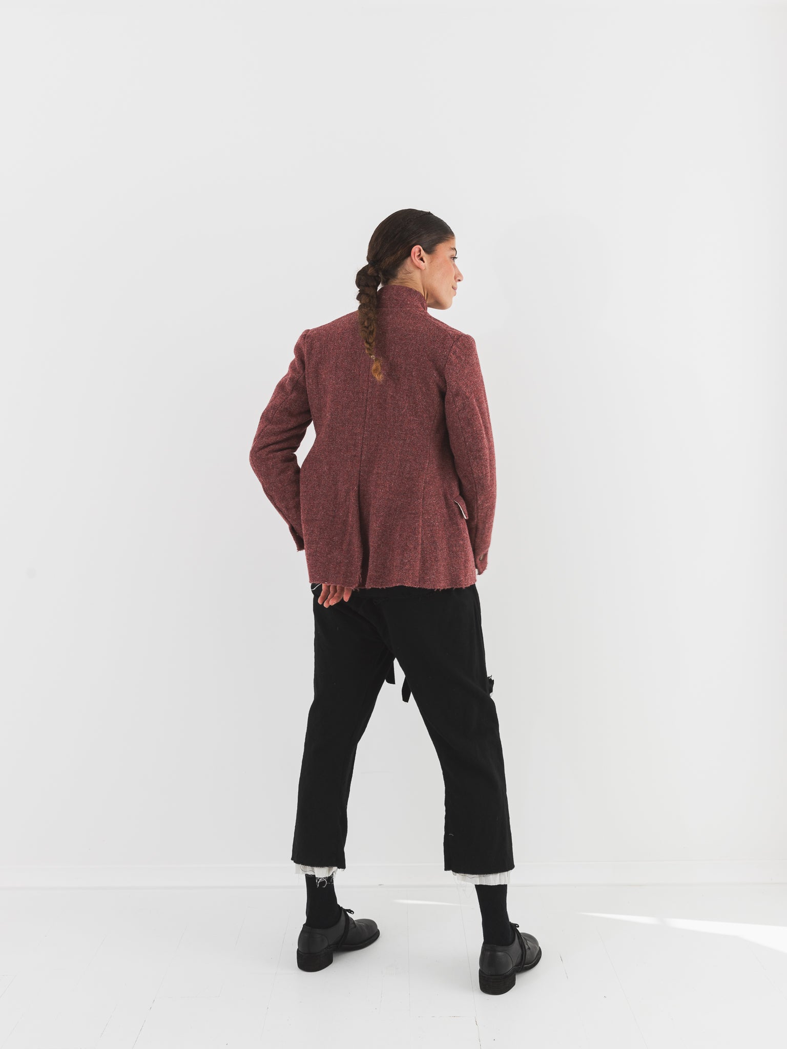 Elena Dawson 4X Hacking Jacket, Old Rose Tweed - ELENA DAWSON at Worthwhile - shop JACKET