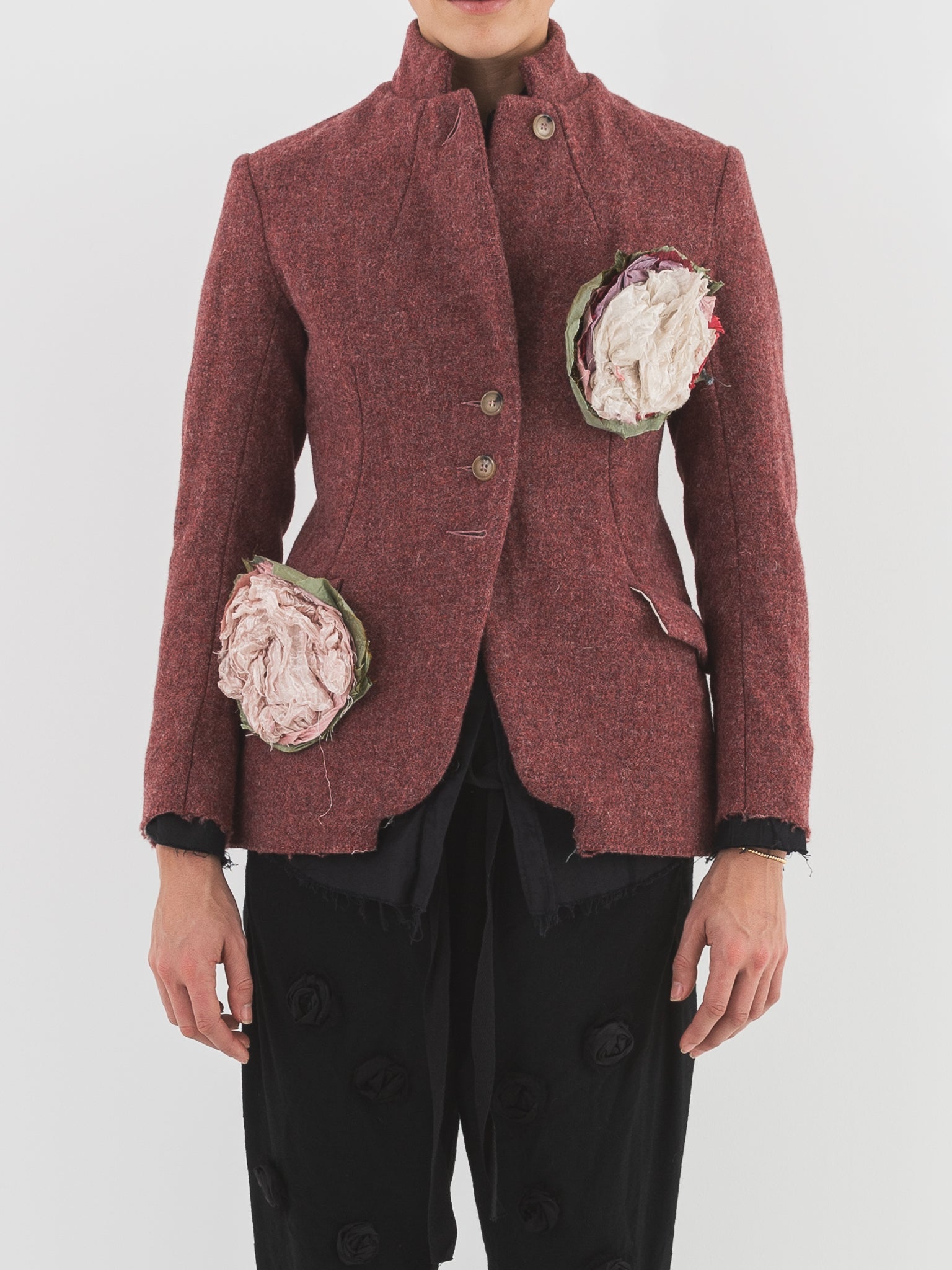 Elena Dawson 4X Hacking Jacket, Old Rose Tweed - ELENA DAWSON at Worthwhile - shop JACKET