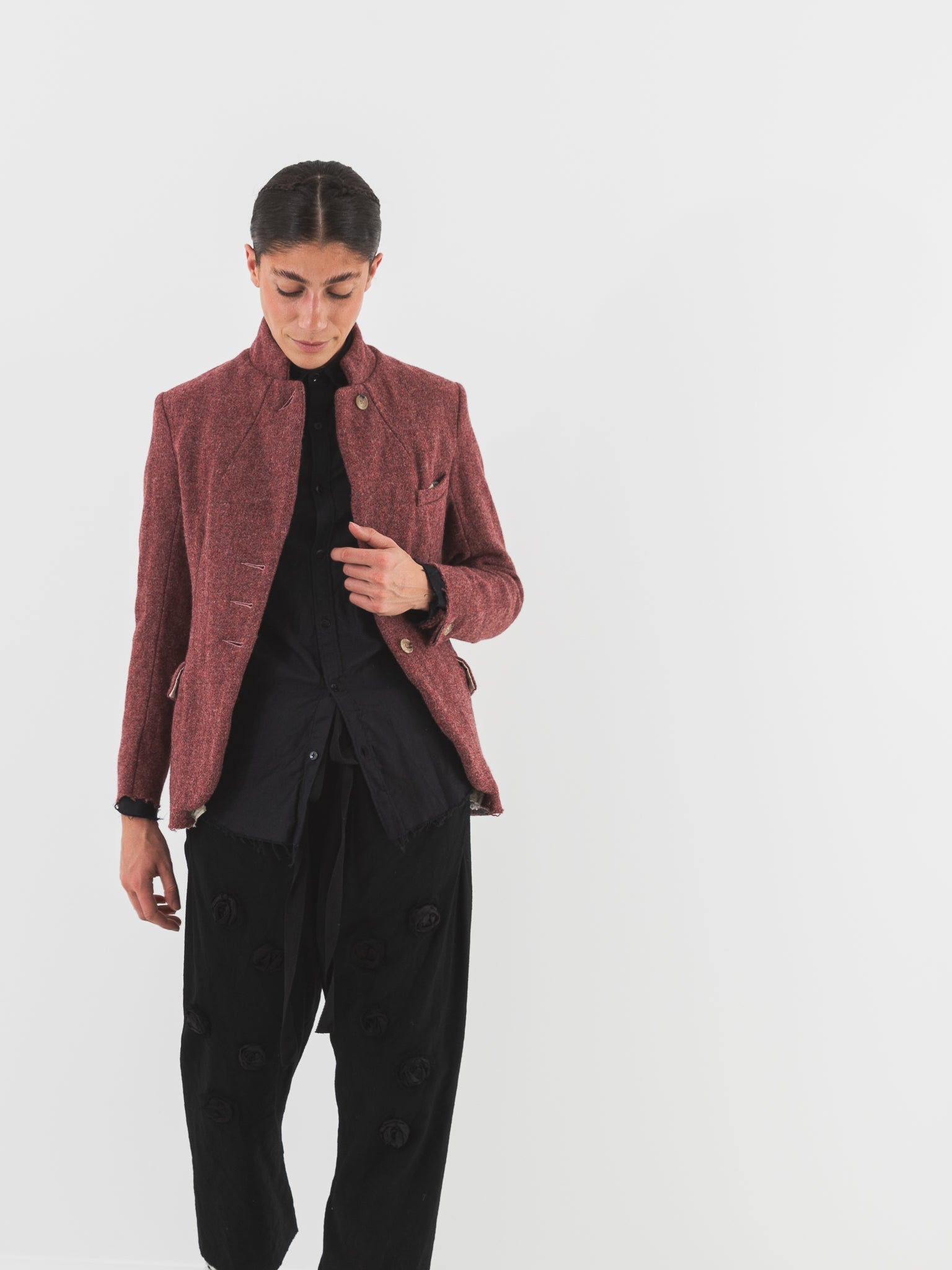 Elena Dawson 4X Hacking Jacket, Old Rose Tweed - ELENA DAWSON at Worthwhile - shop JACKET