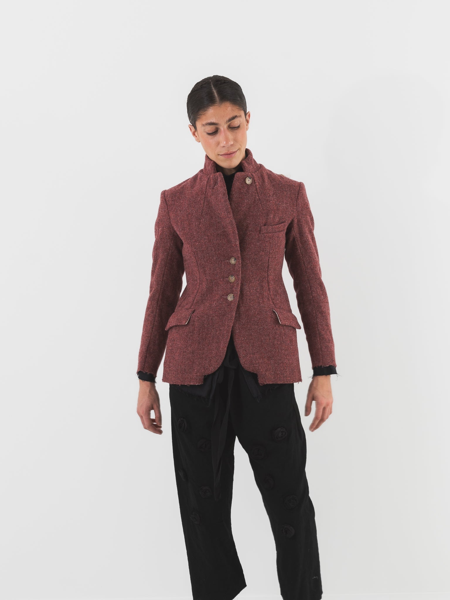 Elena Dawson 4X Hacking Jacket, Old Rose Tweed - ELENA DAWSON at Worthwhile - shop JACKET