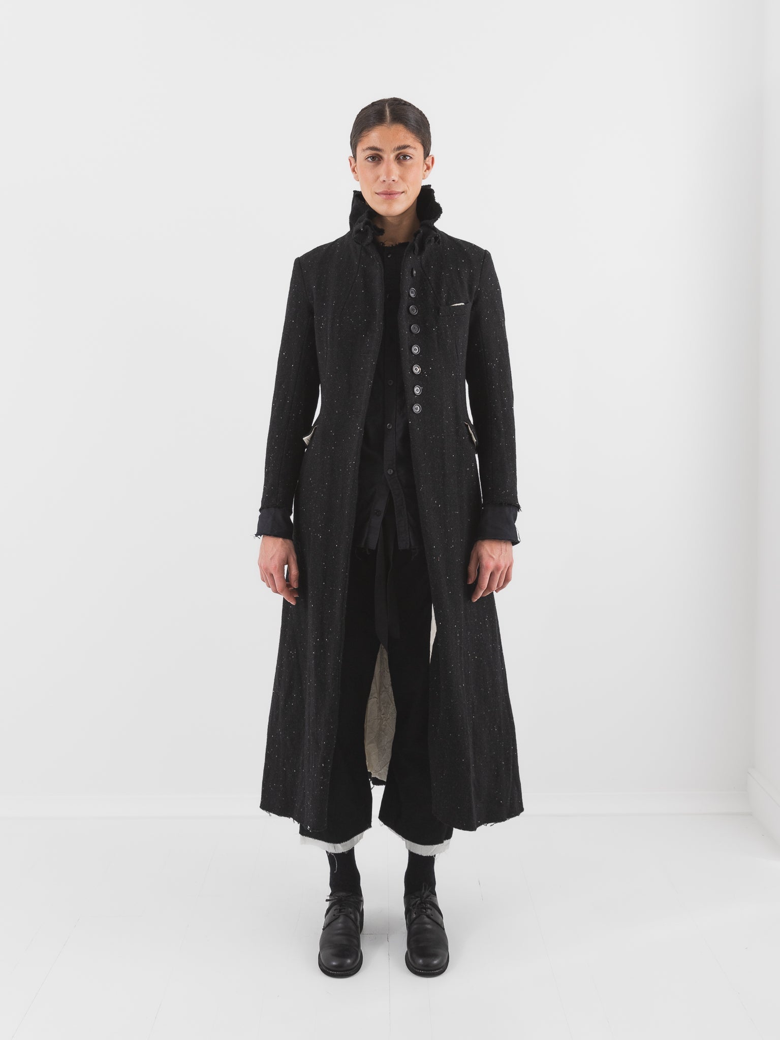 Elena Dawson 9X Monet Coat, Black Speckled Tweed - ELENA DAWSON at Worthwhile - shop COAT