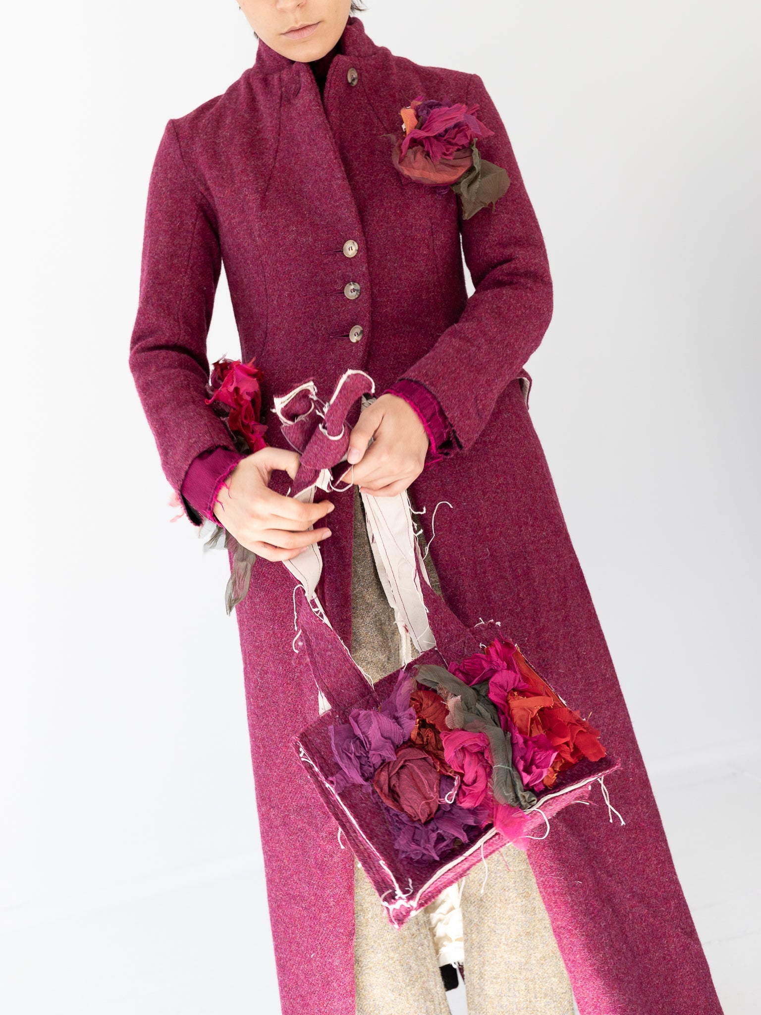 Elena Dawson Baby Tote Tapestry, Raspberry Tweed - ELENA DAWSON at Worthwhile - shop BAG
