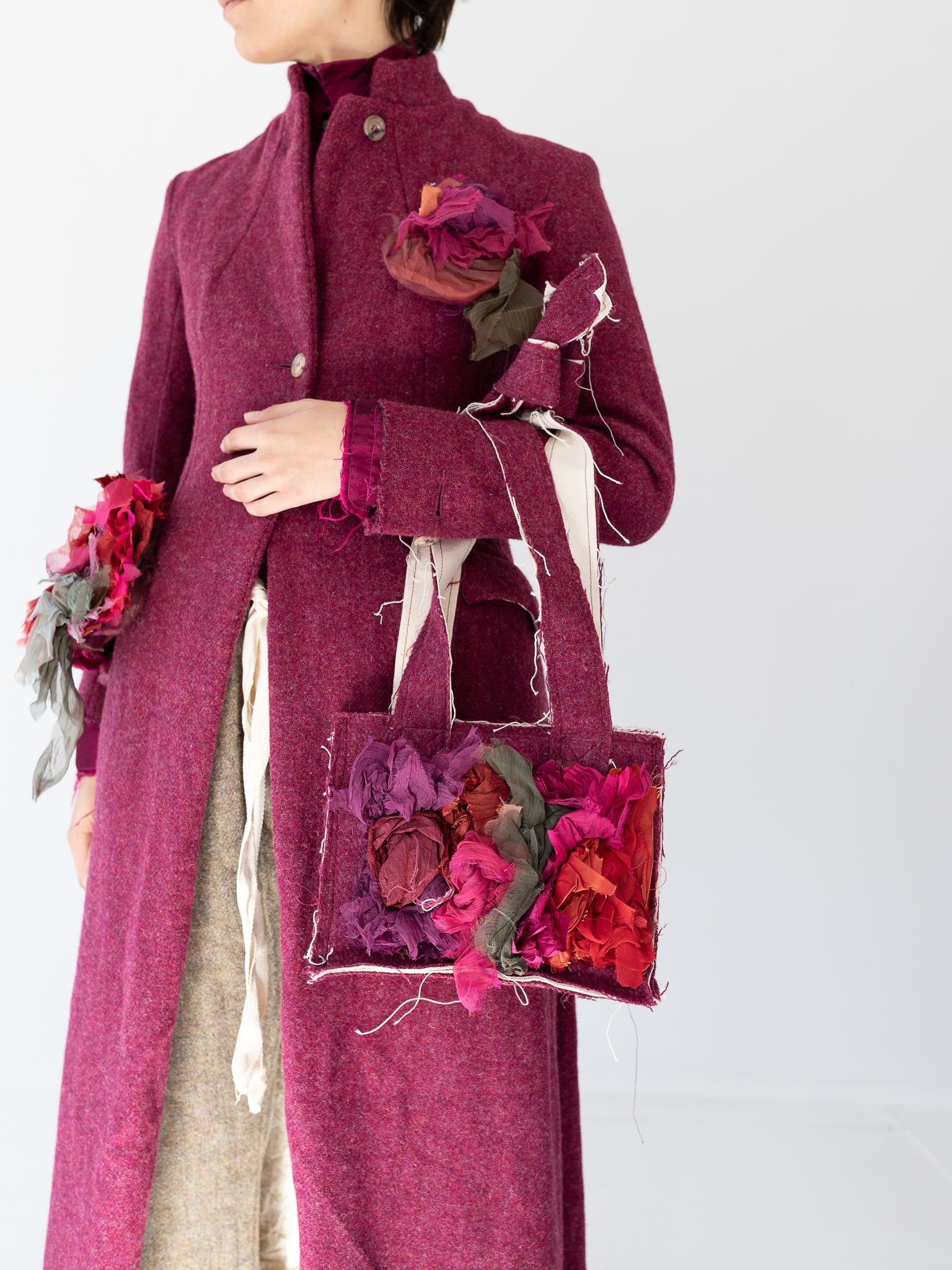 Elena Dawson Baby Tote Tapestry, Raspberry Tweed - ELENA DAWSON at Worthwhile - shop BAG