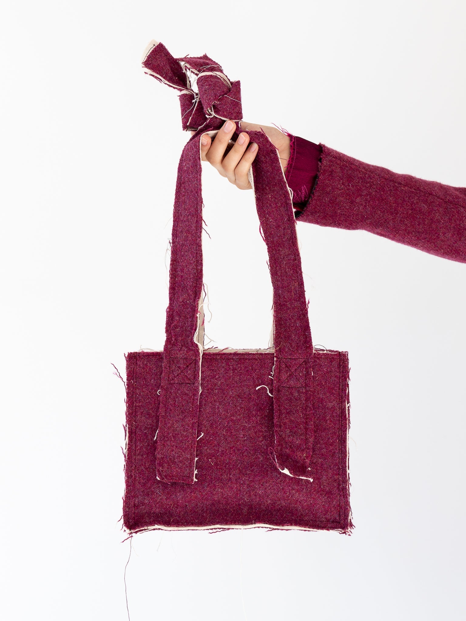 Elena Dawson Baby Tote Tapestry, Raspberry Tweed - ELENA DAWSON at Worthwhile - shop BAG