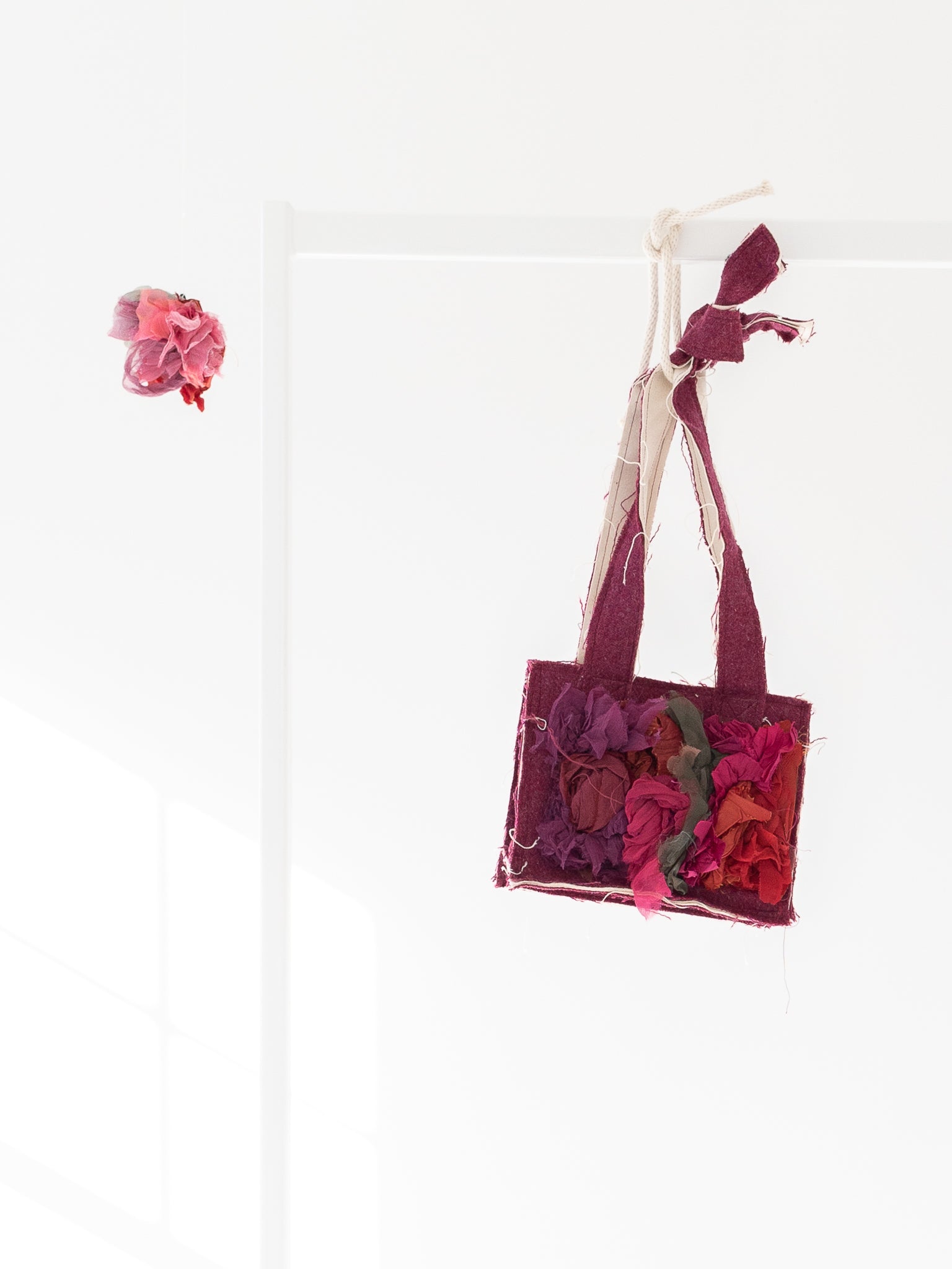 Elena Dawson Baby Tote Tapestry, Raspberry Tweed - ELENA DAWSON at Worthwhile - shop BAG