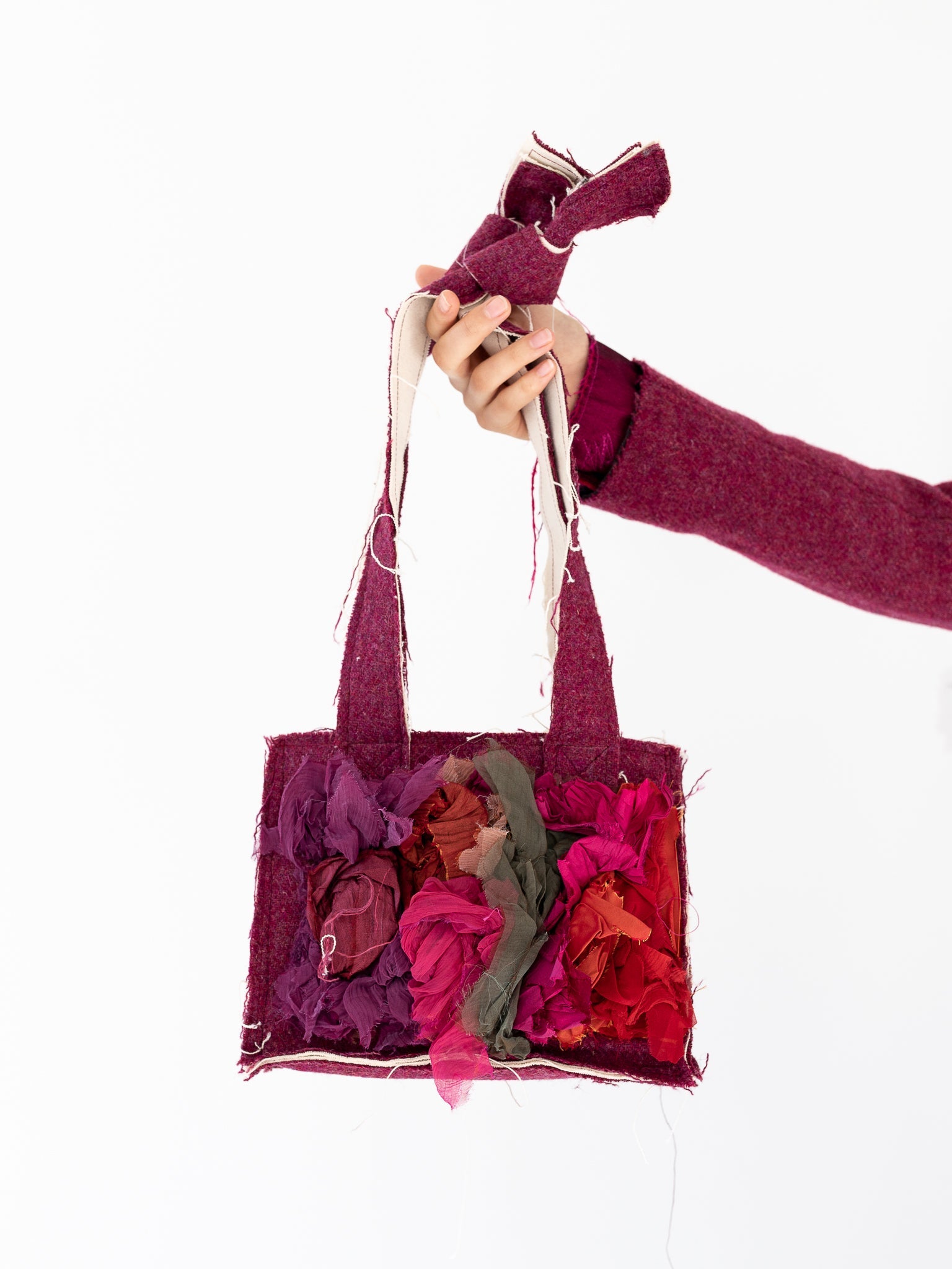 Elena Dawson Baby Tote Tapestry, Raspberry Tweed - ELENA DAWSON at Worthwhile - shop BAG