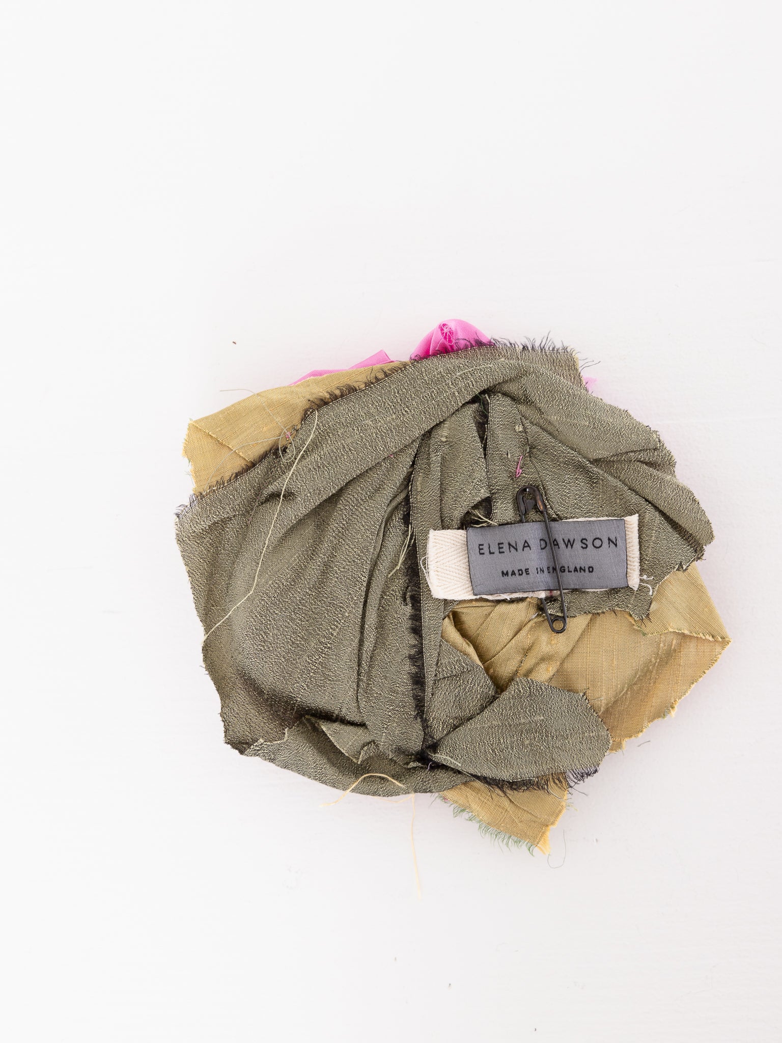 Elena Dawson Large Mophead Brooch, Pink Mixed Silk - ELENA DAWSON at Worthwhile - shop Unclassified