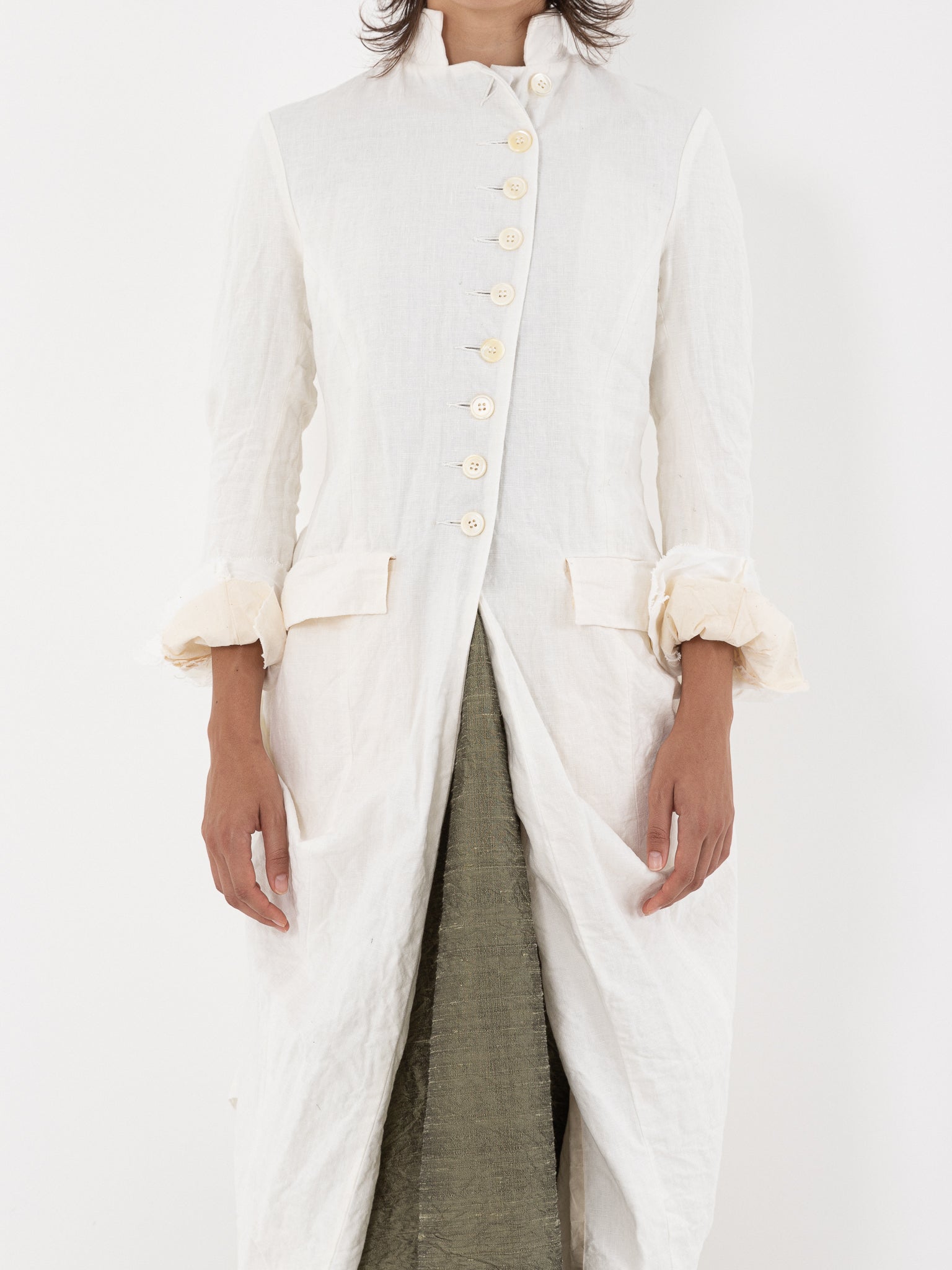Elena Dawson Lunar Coat, White Linen - ELENA DAWSON at Worthwhile - shop COAT