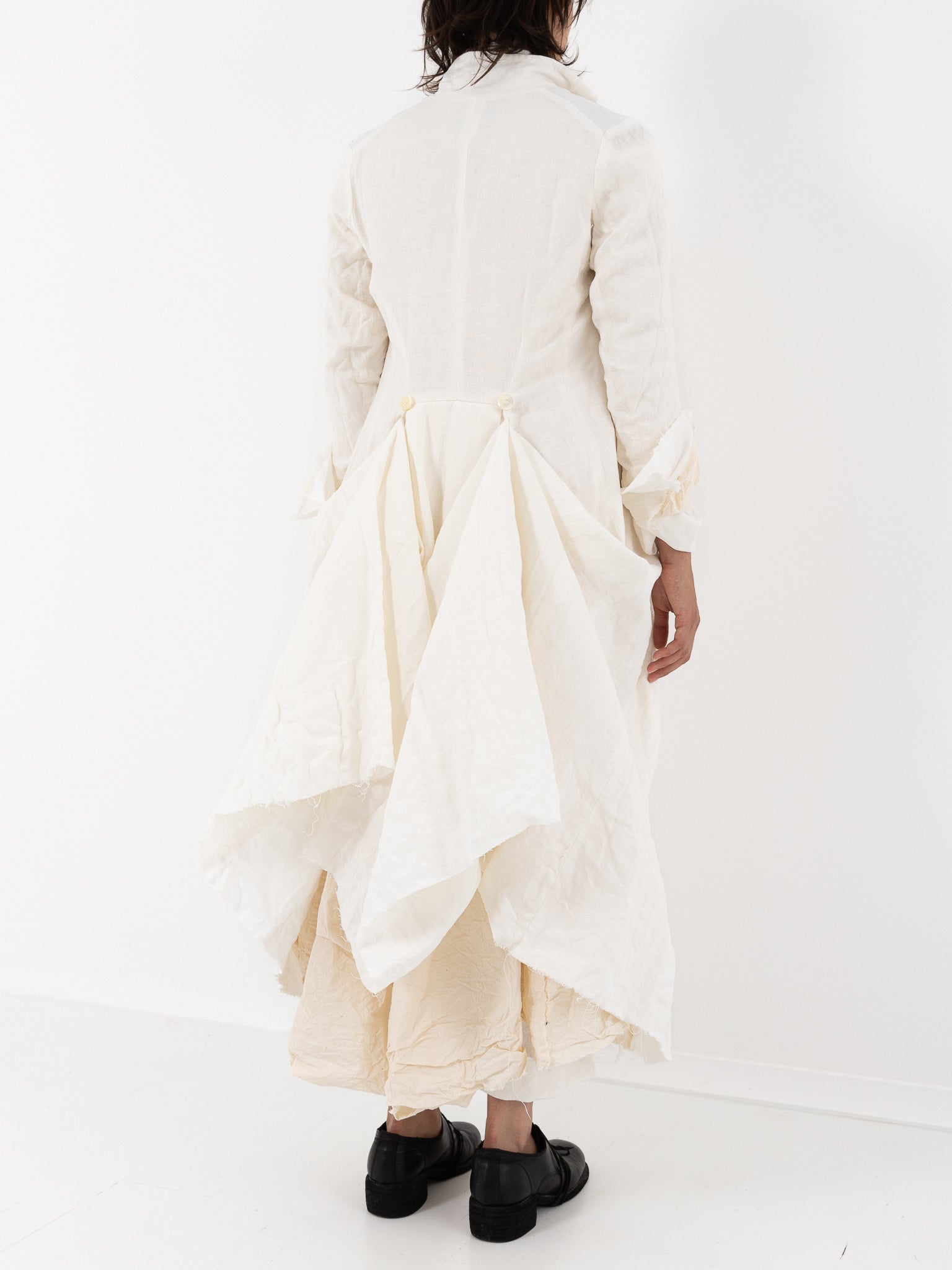Elena Dawson Lunar Coat, White Linen - ELENA DAWSON at Worthwhile - shop COAT