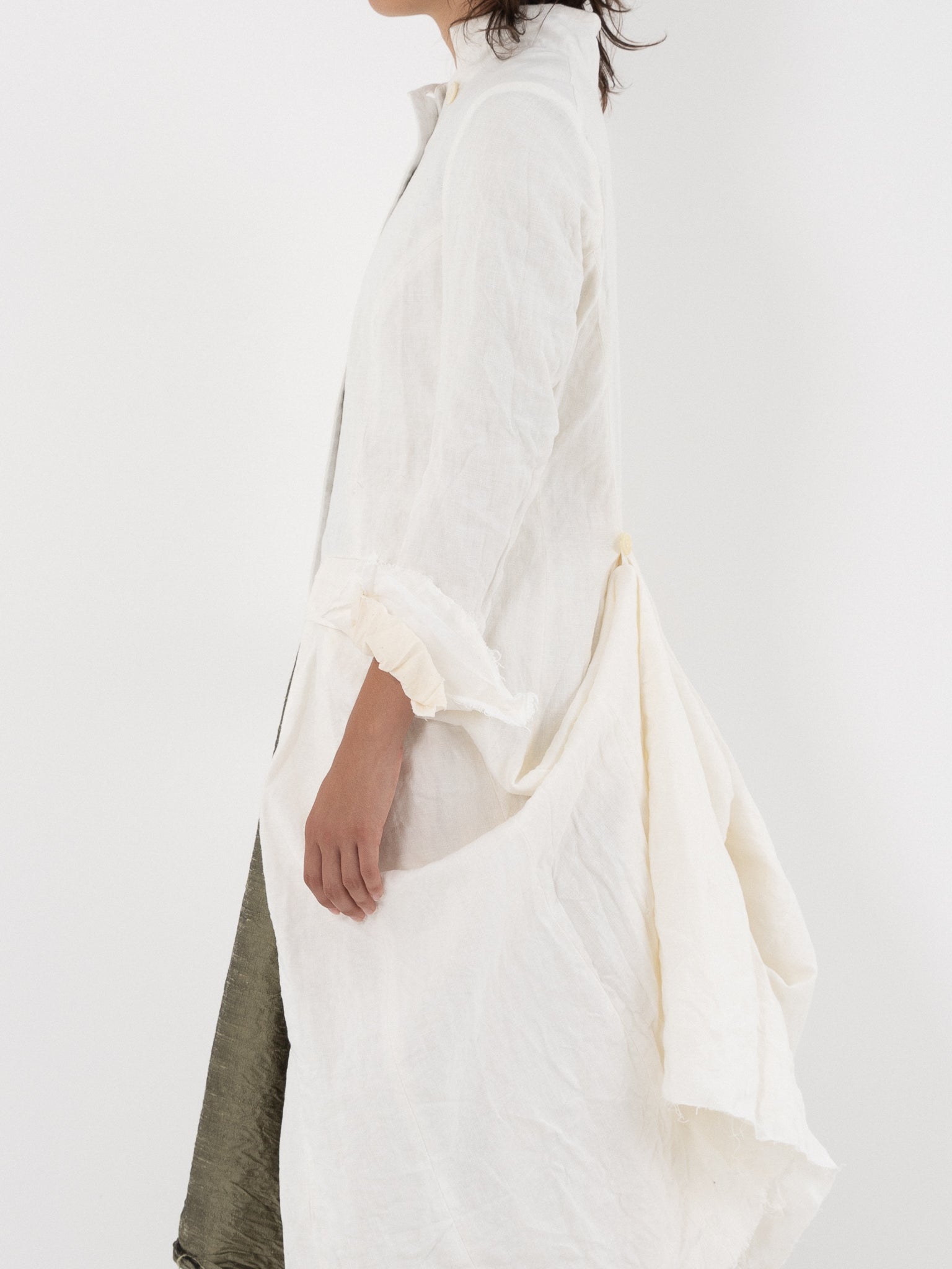 Elena Dawson Lunar Coat, White Linen - ELENA DAWSON at Worthwhile - shop COAT