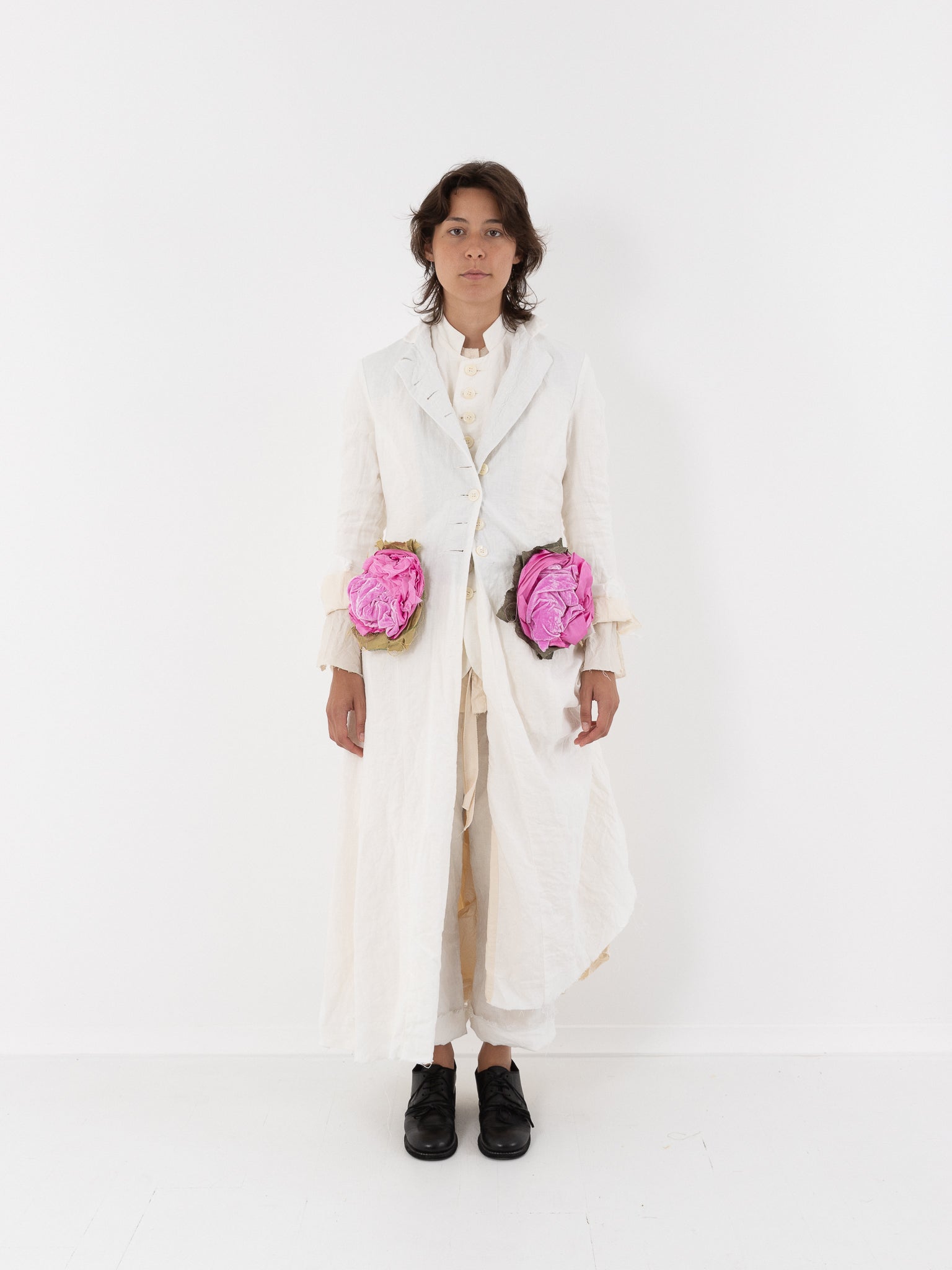 Elena Dawson Lunar Coat, White Linen - ELENA DAWSON at Worthwhile - shop COAT