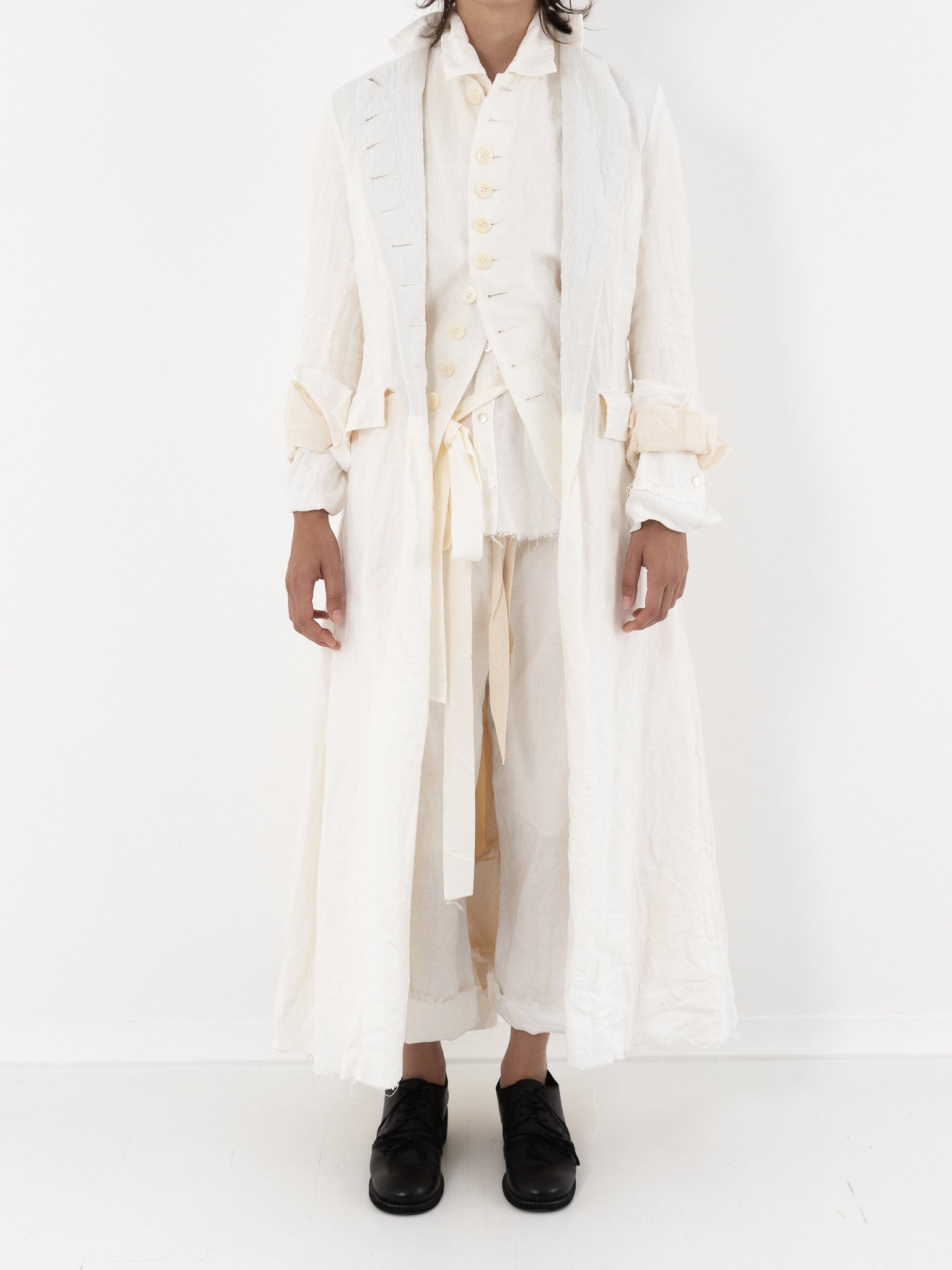 Elena Dawson Lunar Coat, White Linen - ELENA DAWSON at Worthwhile - shop COAT