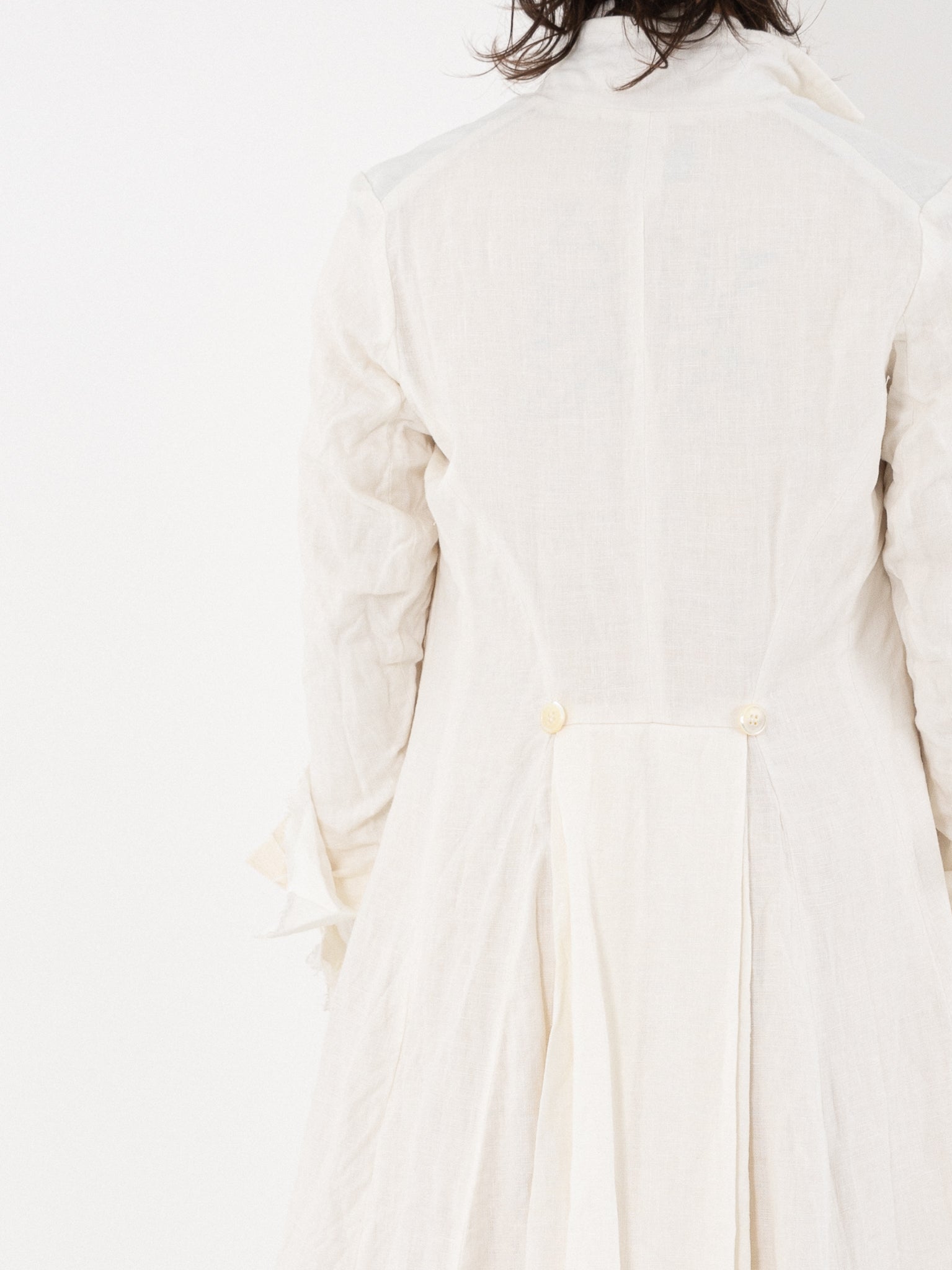 Elena Dawson Lunar Coat, White Linen - ELENA DAWSON at Worthwhile - shop COAT