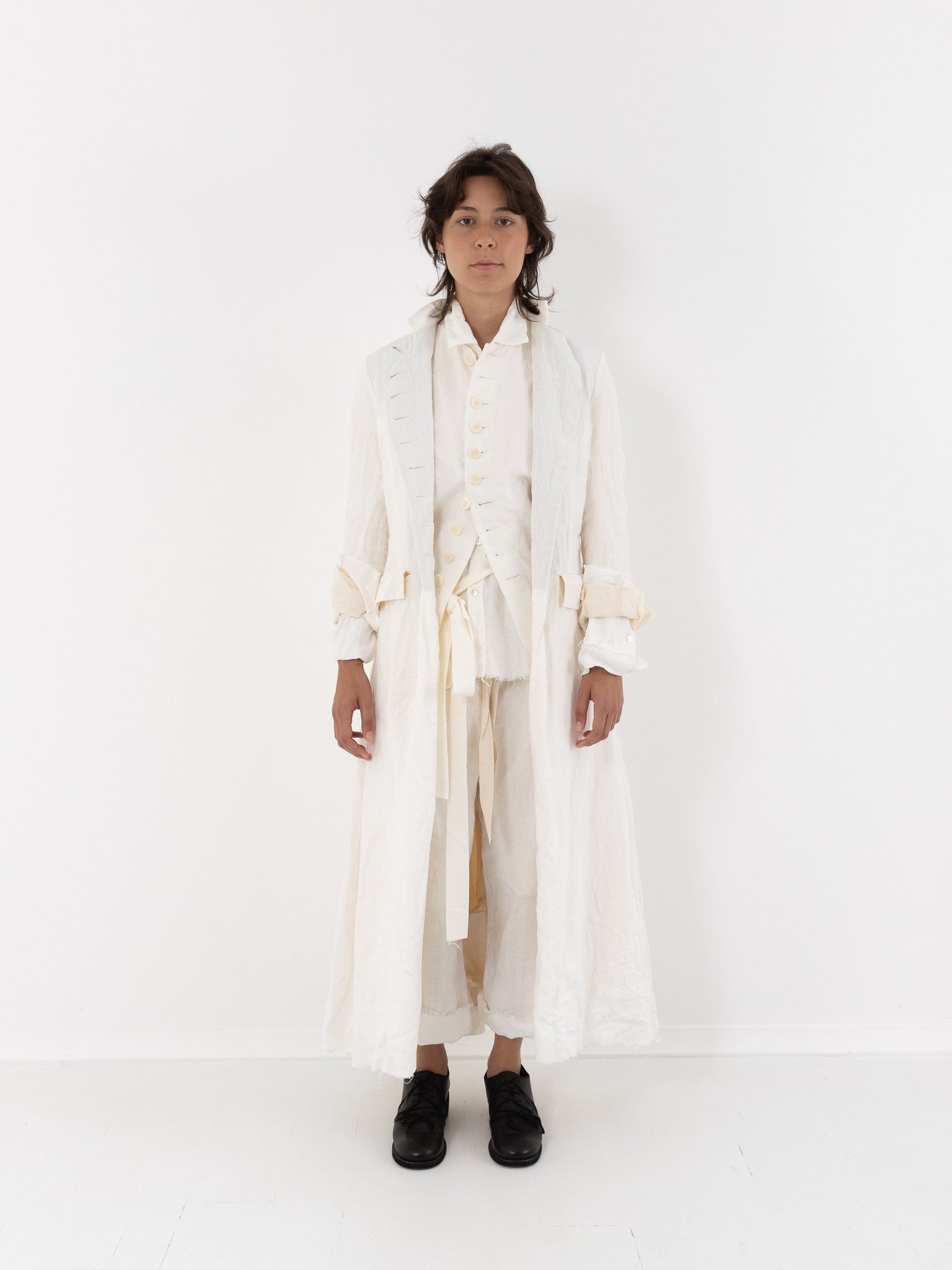 Elena Dawson Lunar Coat, White Linen - ELENA DAWSON at Worthwhile - shop COAT