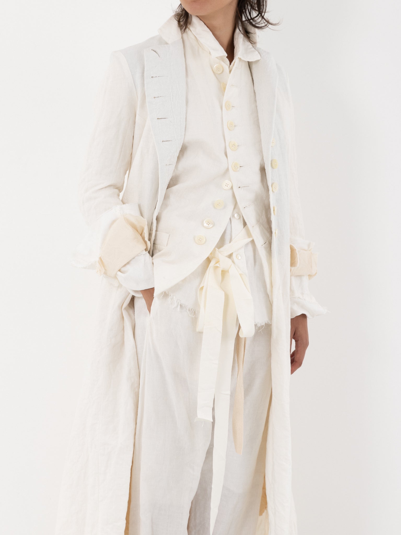 Elena Dawson Lunar Coat, White Linen - ELENA DAWSON at Worthwhile - shop COAT